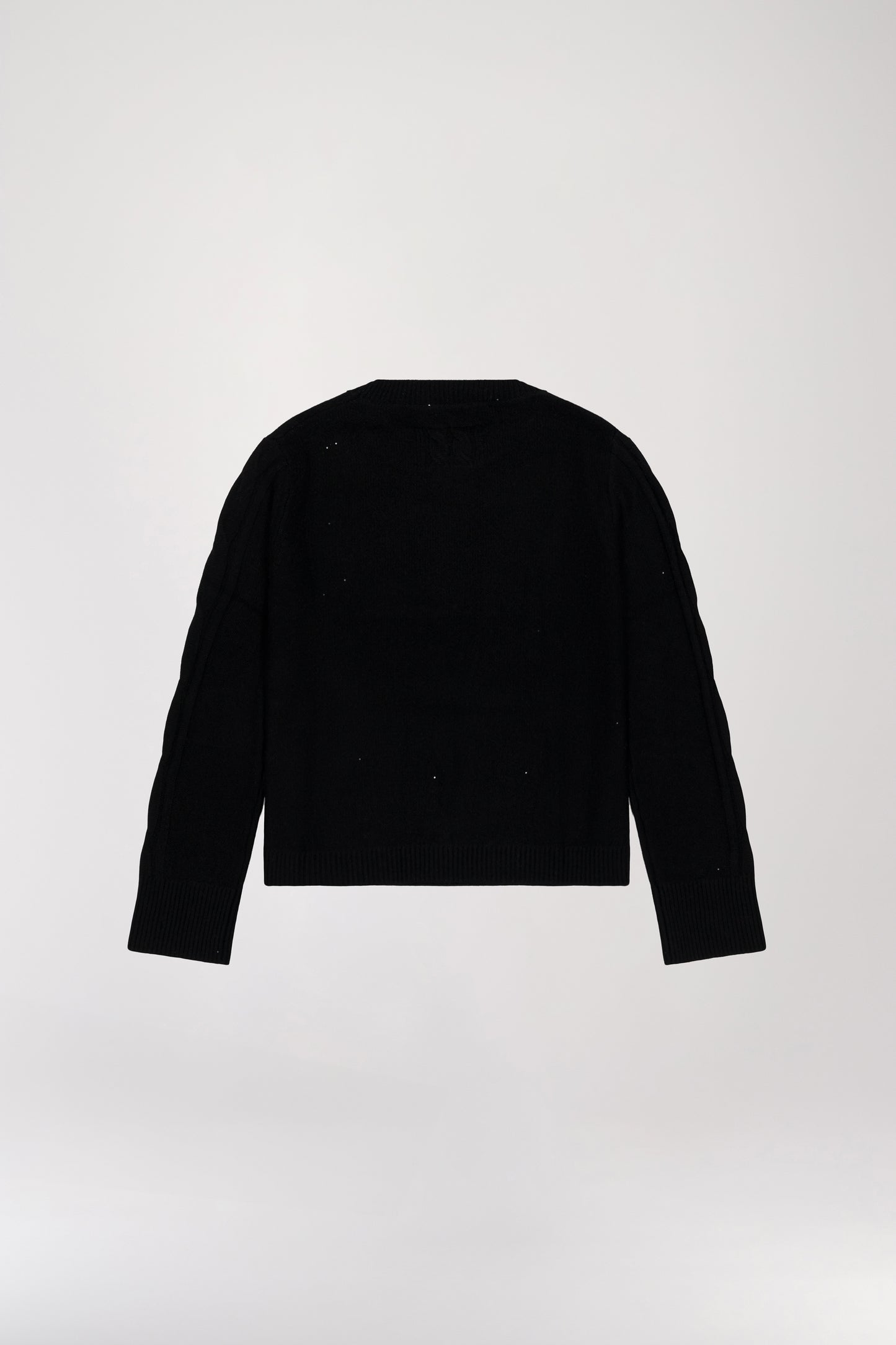 Pull torsadé en cachemire noir