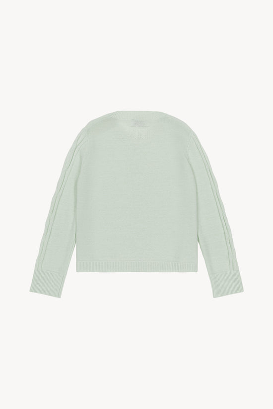 Sea Green Cashmere Cable Sweater