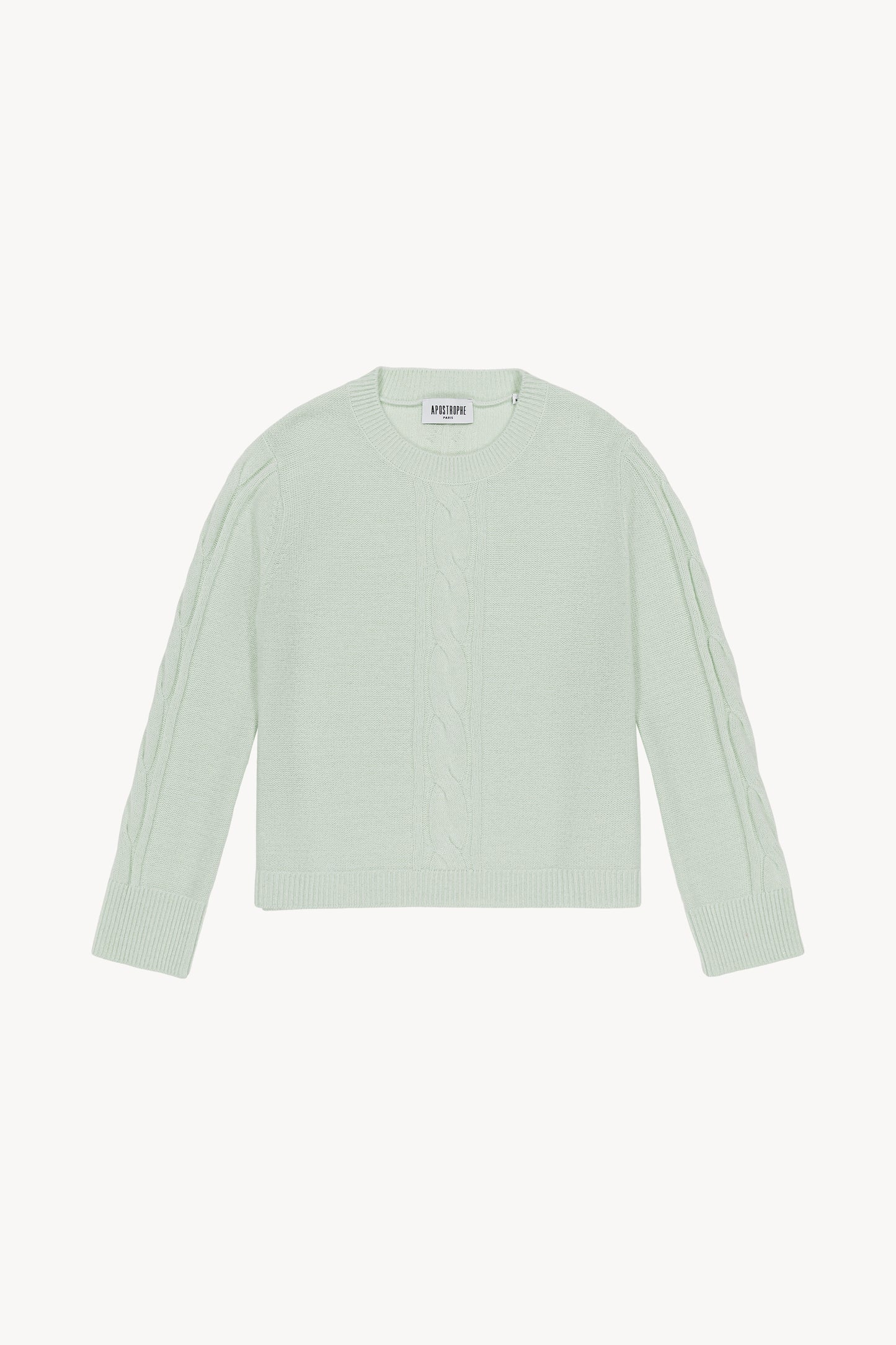 Sea Green Cashmere Cable Sweater