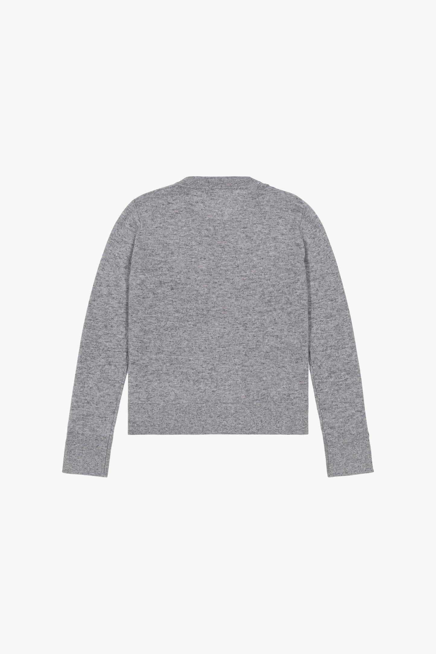 Pull en laine à fleurs gris clair