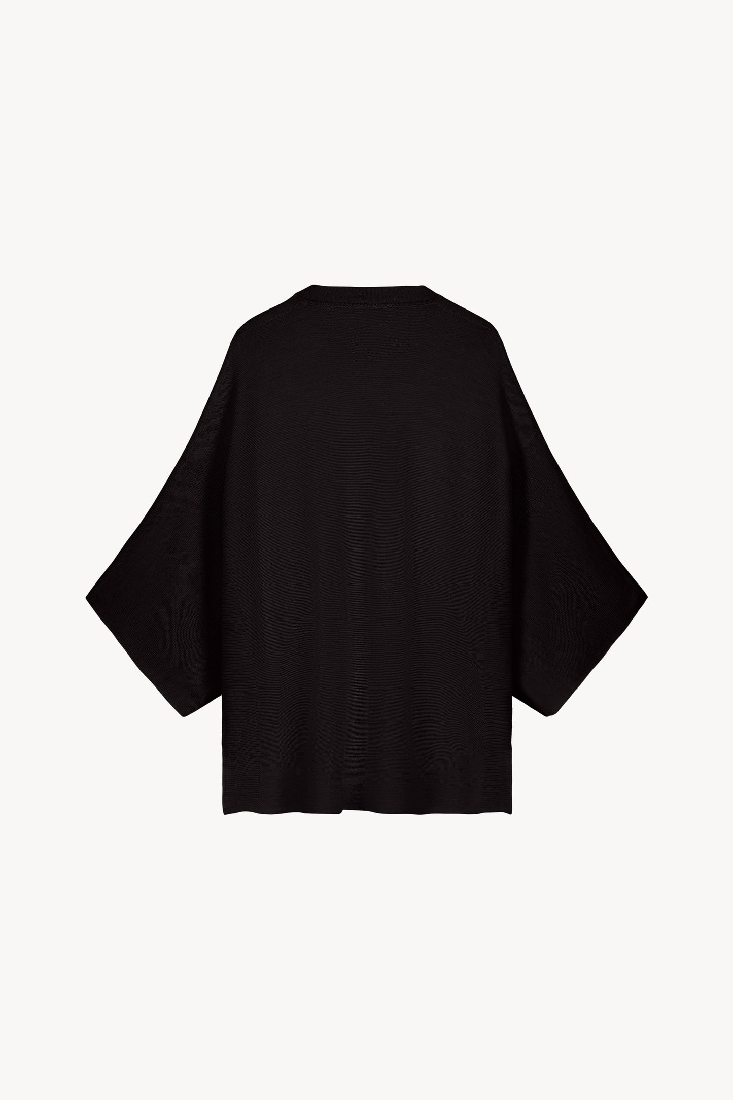 Pull poncho en laine noire, avec une coupe ample oversize