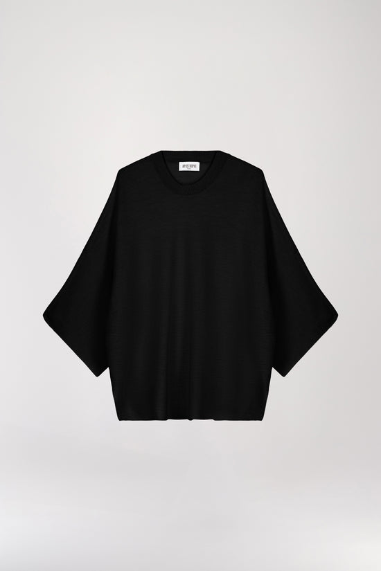 Black poncho sweater