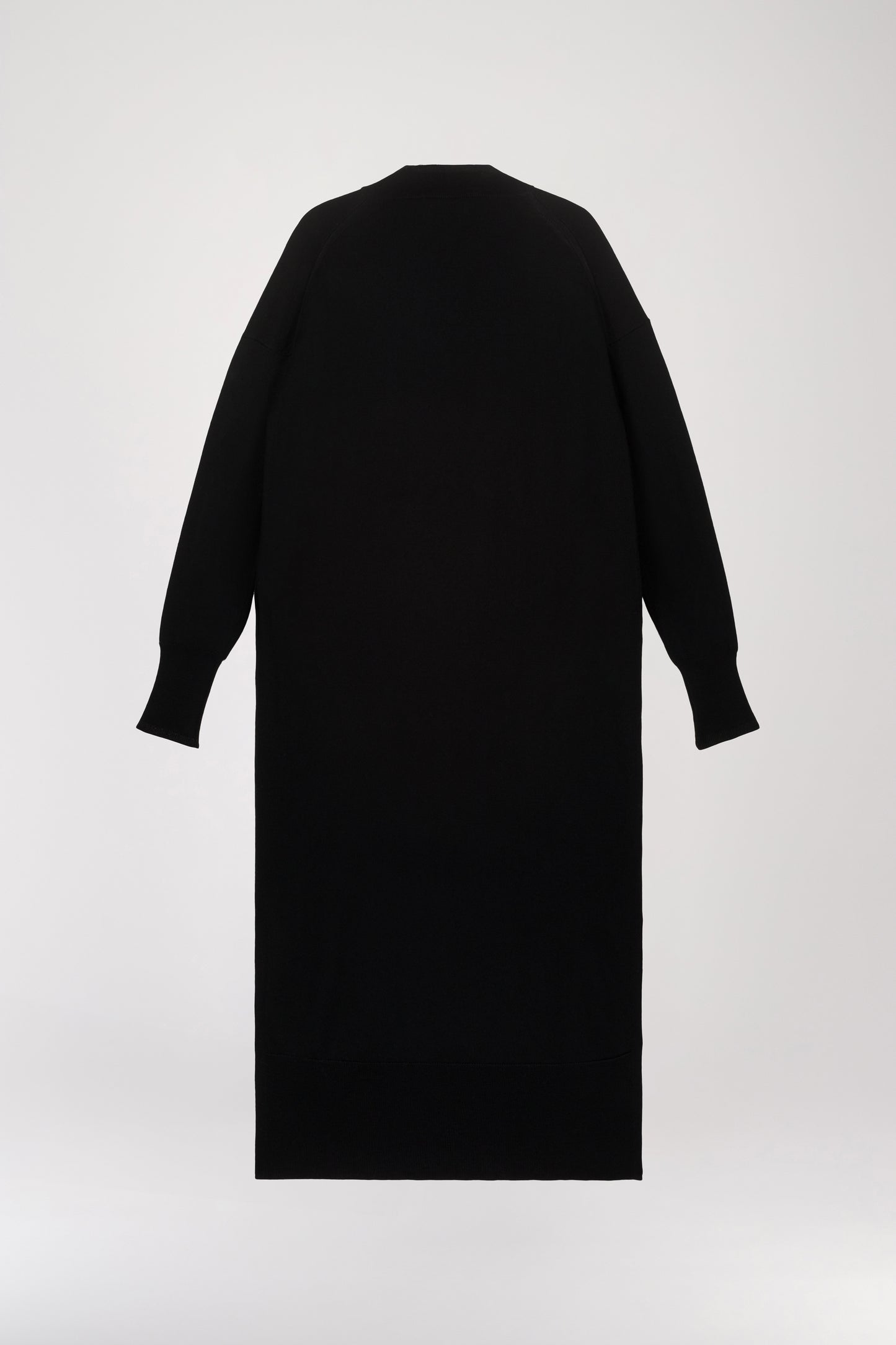 Black funnel neck dress