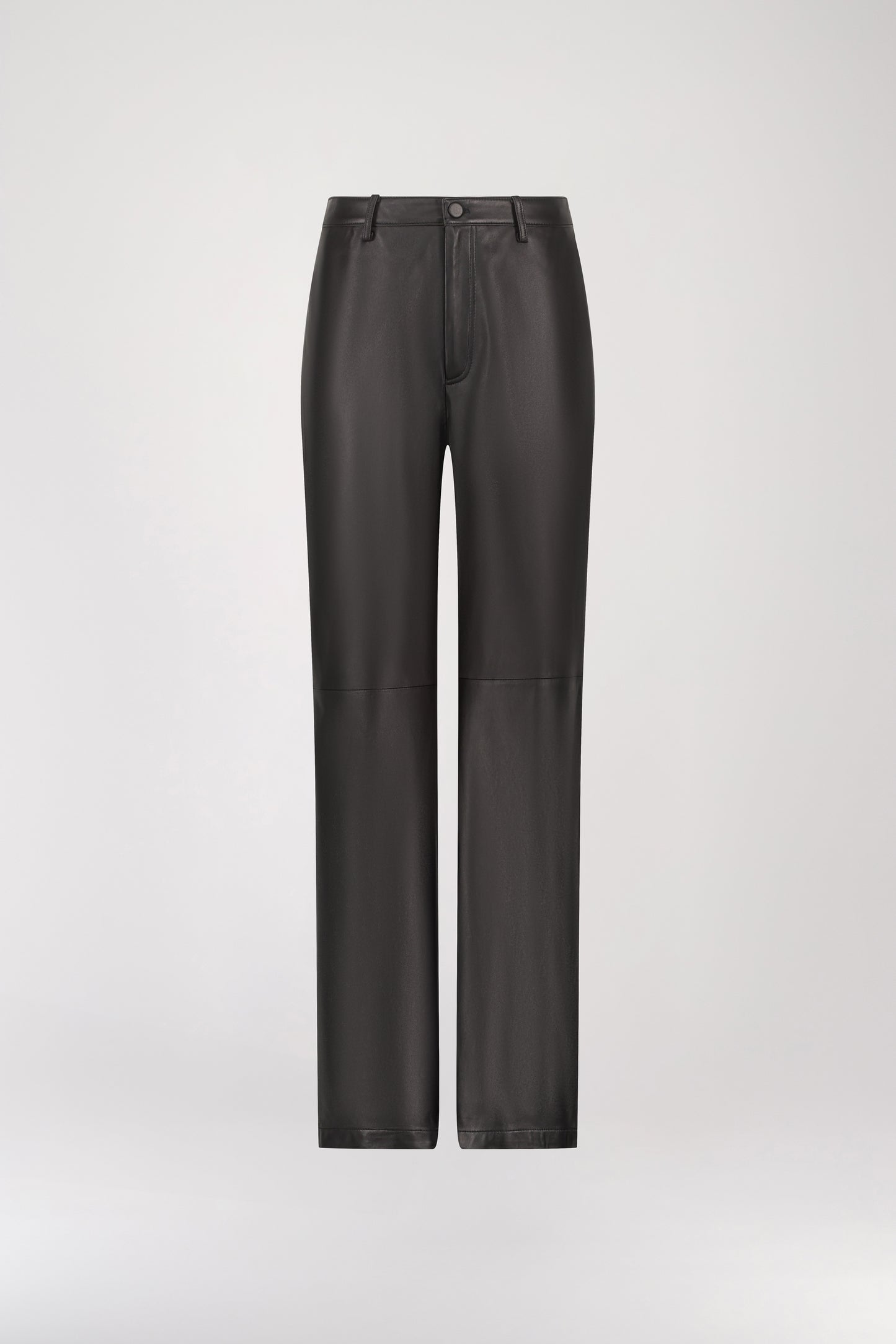 Pantalon Large Noir en Cuir