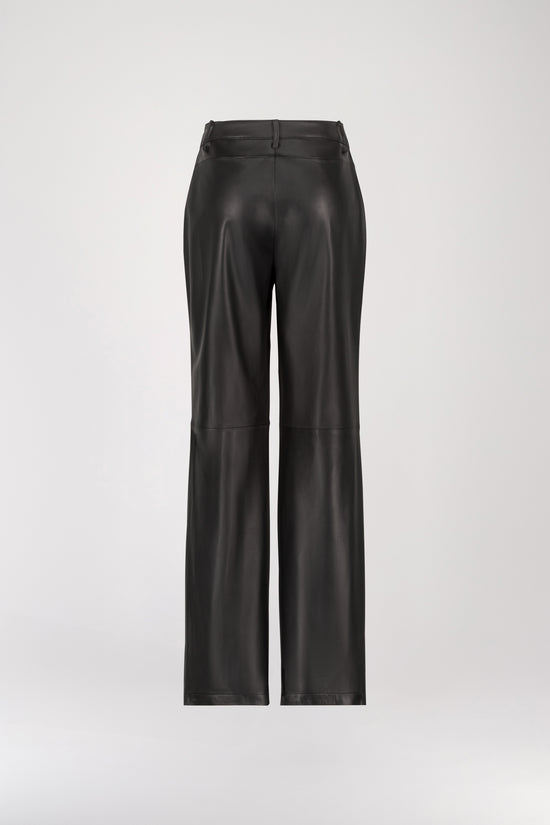 Pantalon Large Noir en Cuir