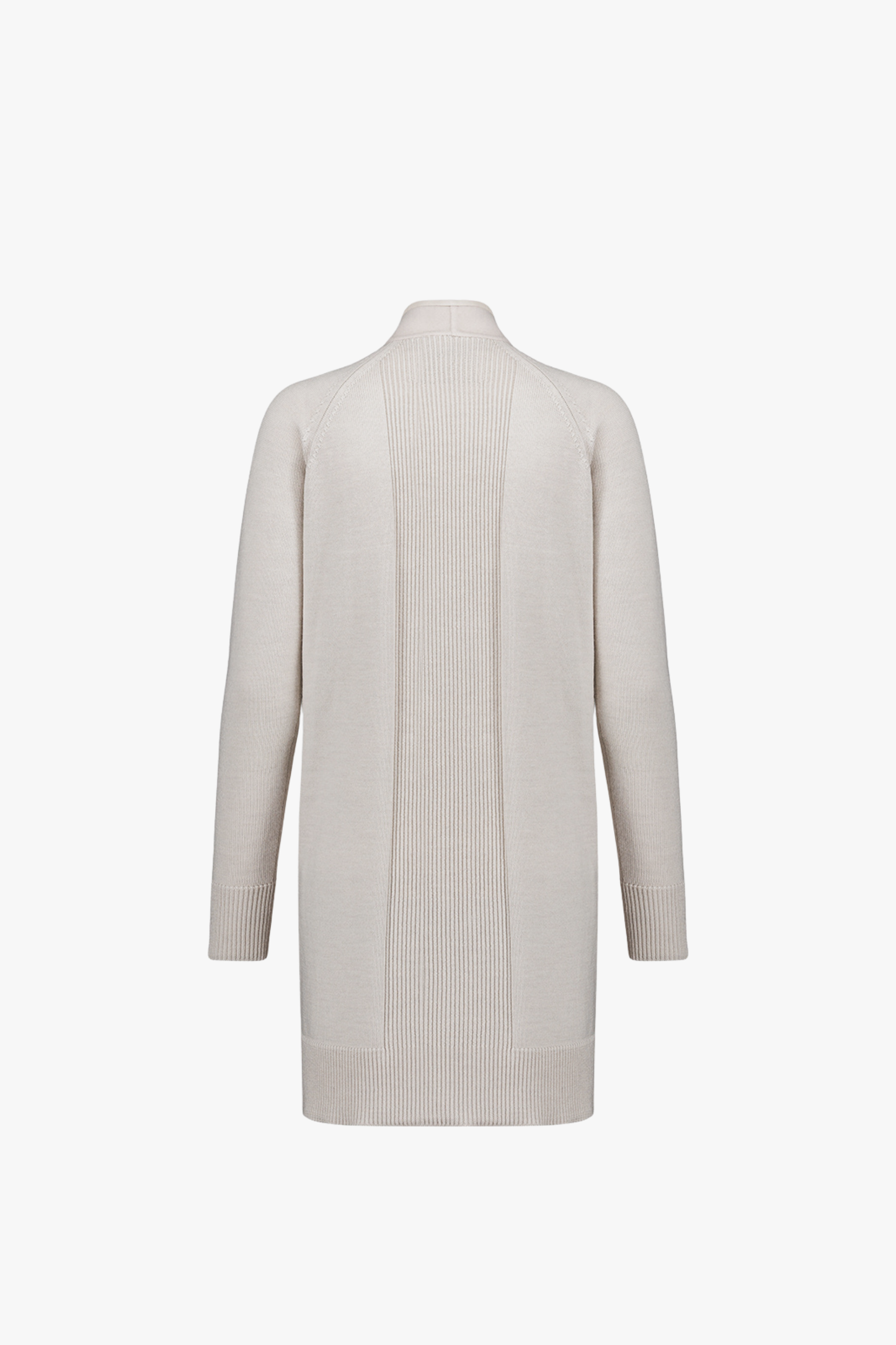 Manteau mi-long en laine et cachemire avec finitions en cuir brodé.