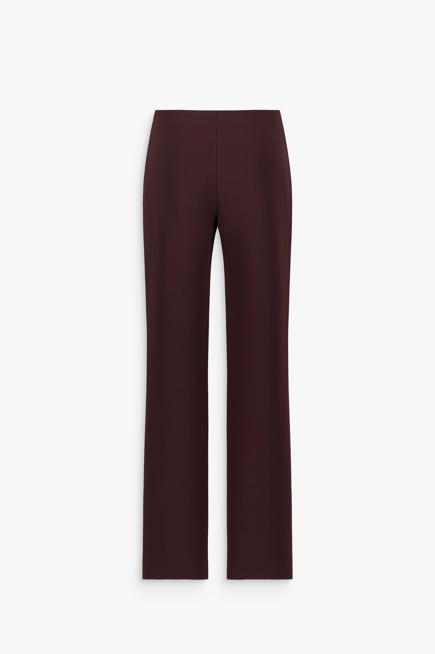 Pantalon droit fluide grenat à jambes longues