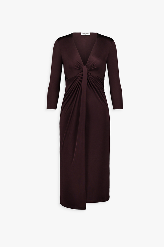 Robe longue grenat coupe ajustée