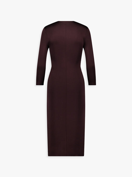 Robe longue grenat coupe ajustée