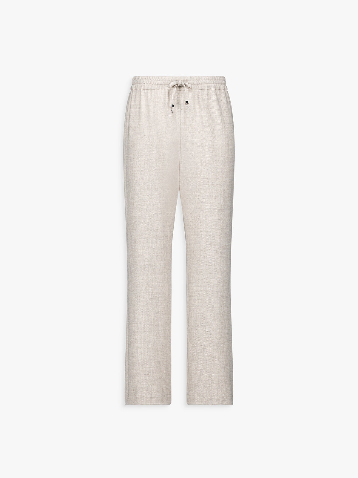 Profil du pantalon droit béton, ligne droite et silhouette moderne.