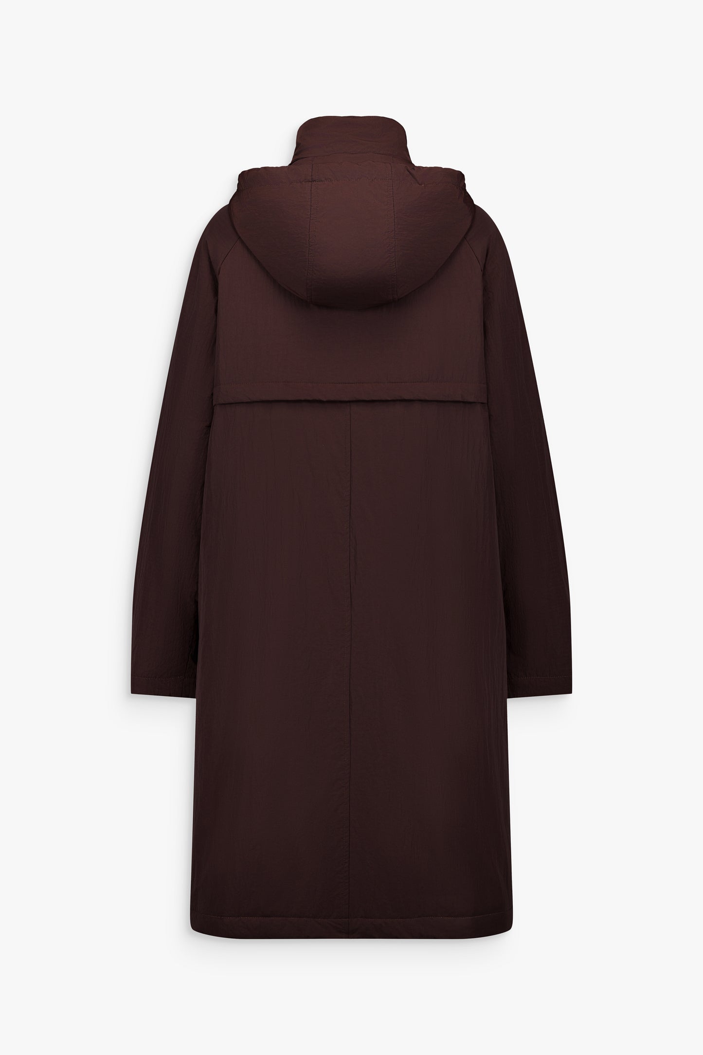 Fourrure réversible avec gilet intérieur amovible, col raglan et zip caché.