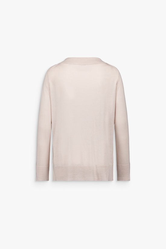 Pull chemise en laine beton trompe-l'œil