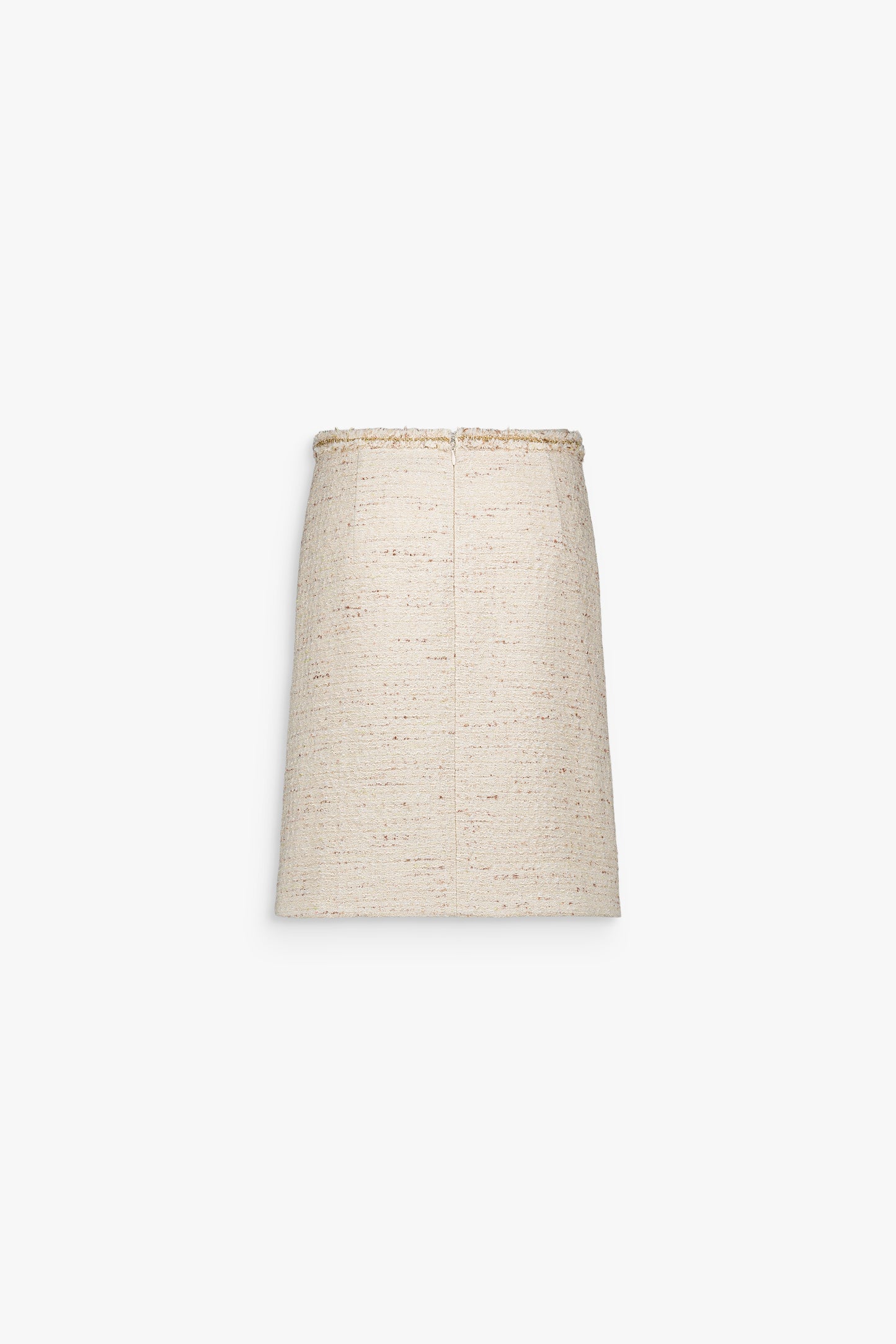 Ceinture montée avec finition nette sur jupe crayon en tweed.