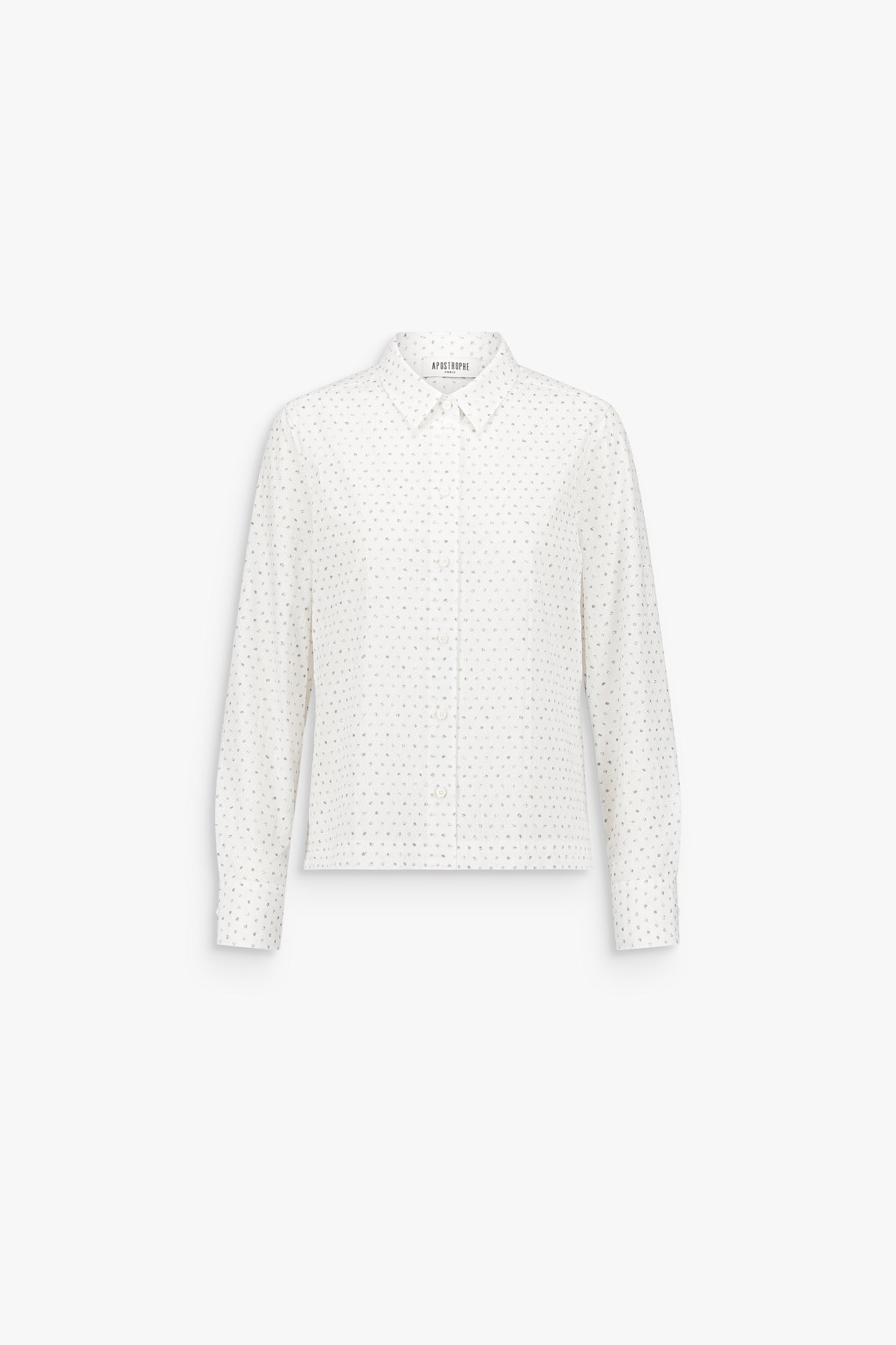 Chemise à imprimé texturé avec col classique et manches longues