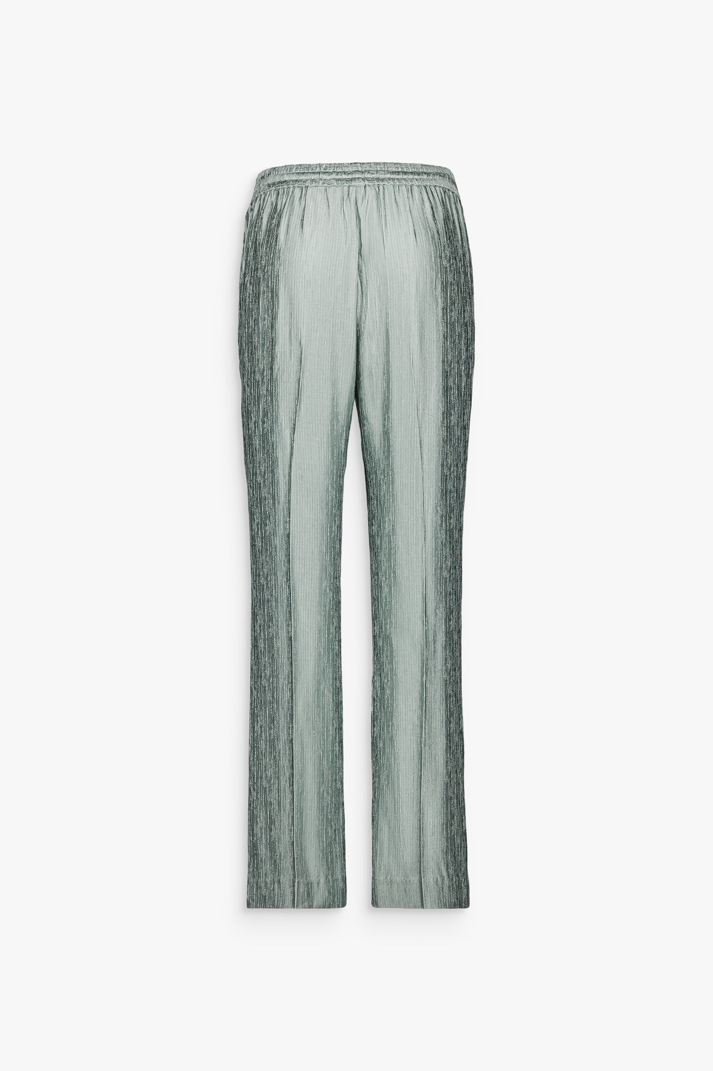 Pantalon droit sauge clair avec taille ajustable