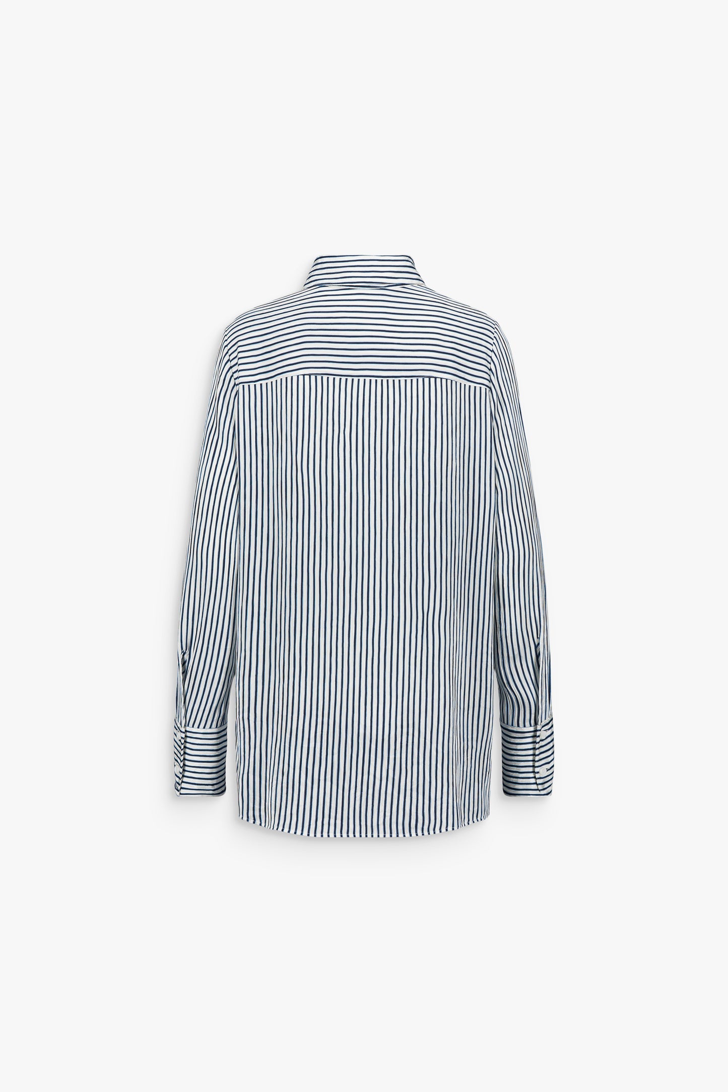 Chemise droite bleu denim à rayures