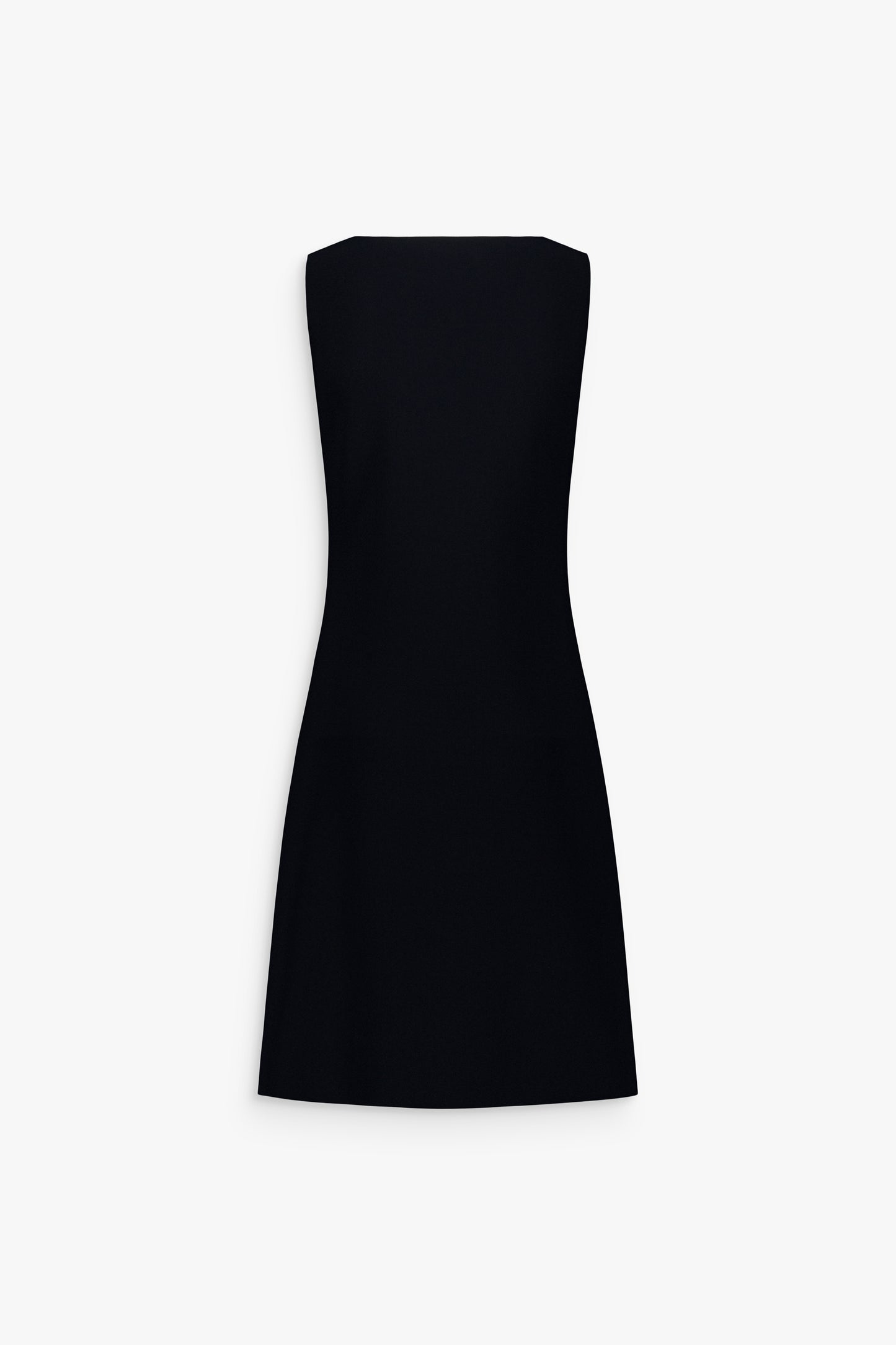 Robe ajsutée marine, encolure carrée