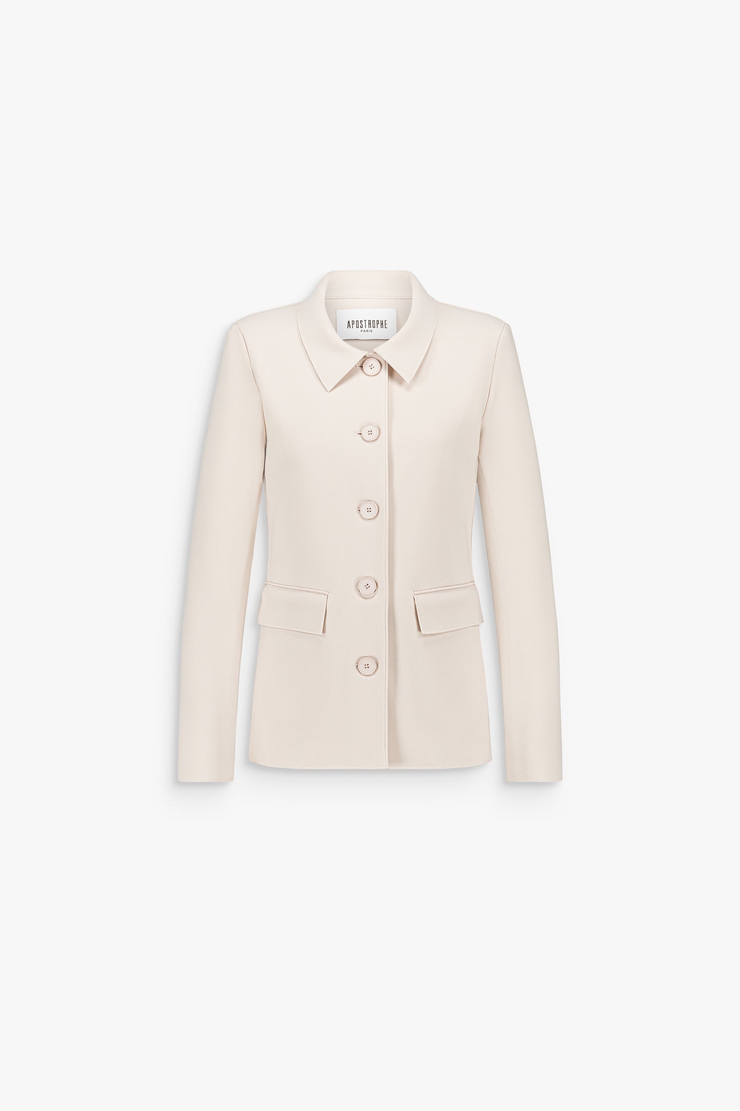 Veste-chemise à coupe droite avec poches plaquées, à l’allure sobre et structurée.