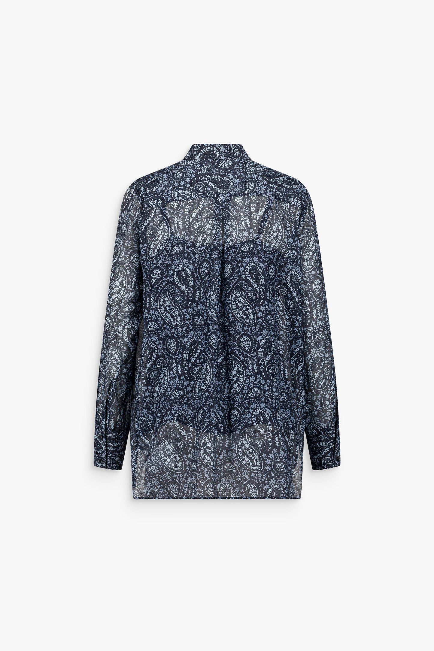 Chemise droite marine à imprimé