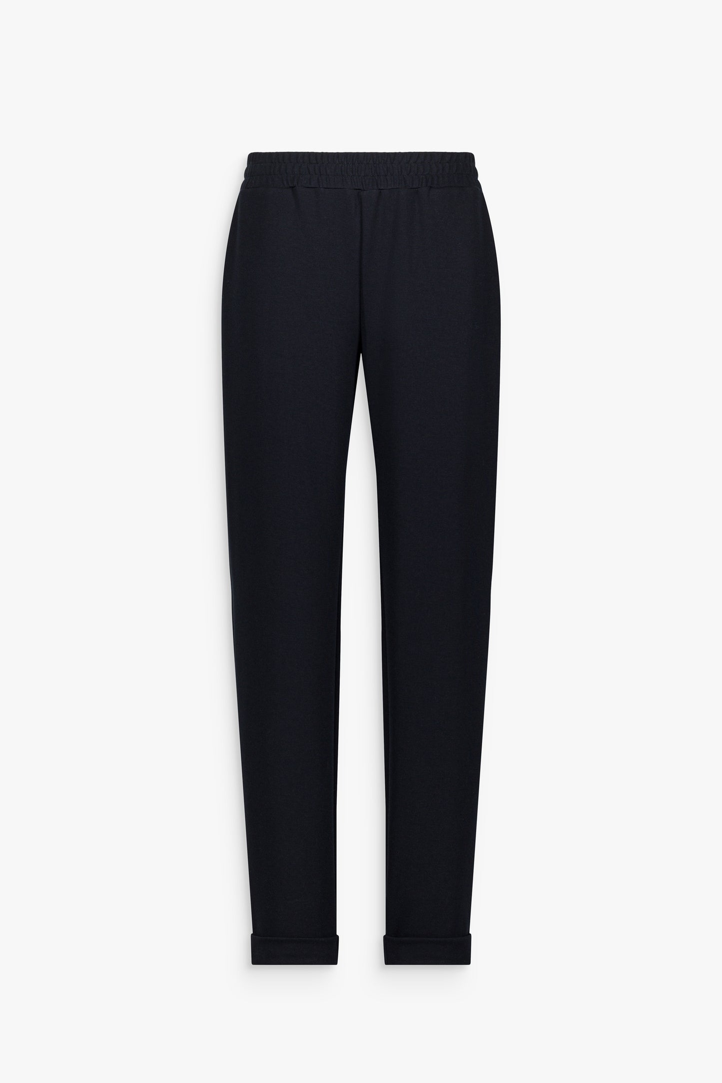 Navy fitted knit jogger pants