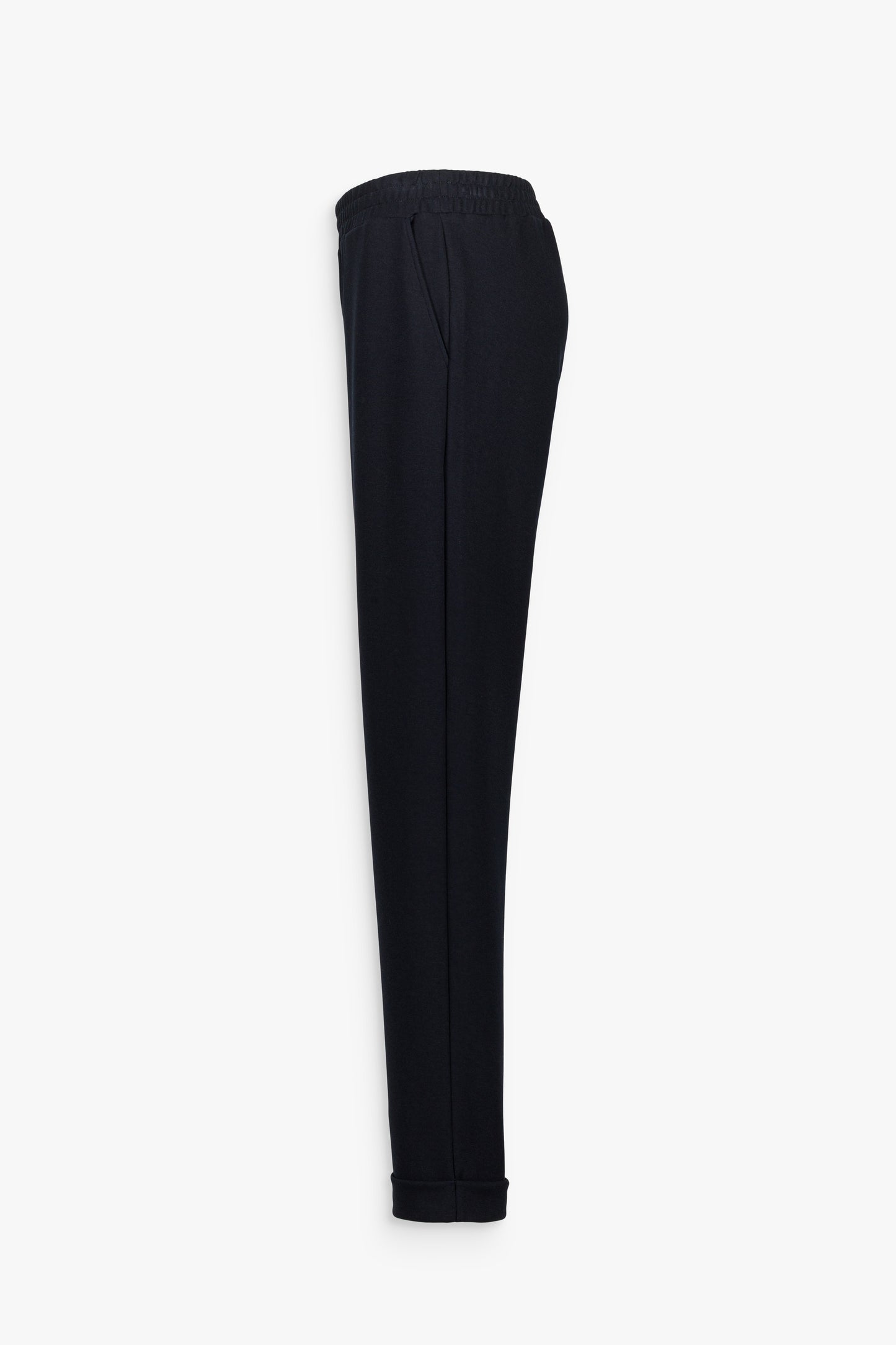 Navy fitted knit jogger pants