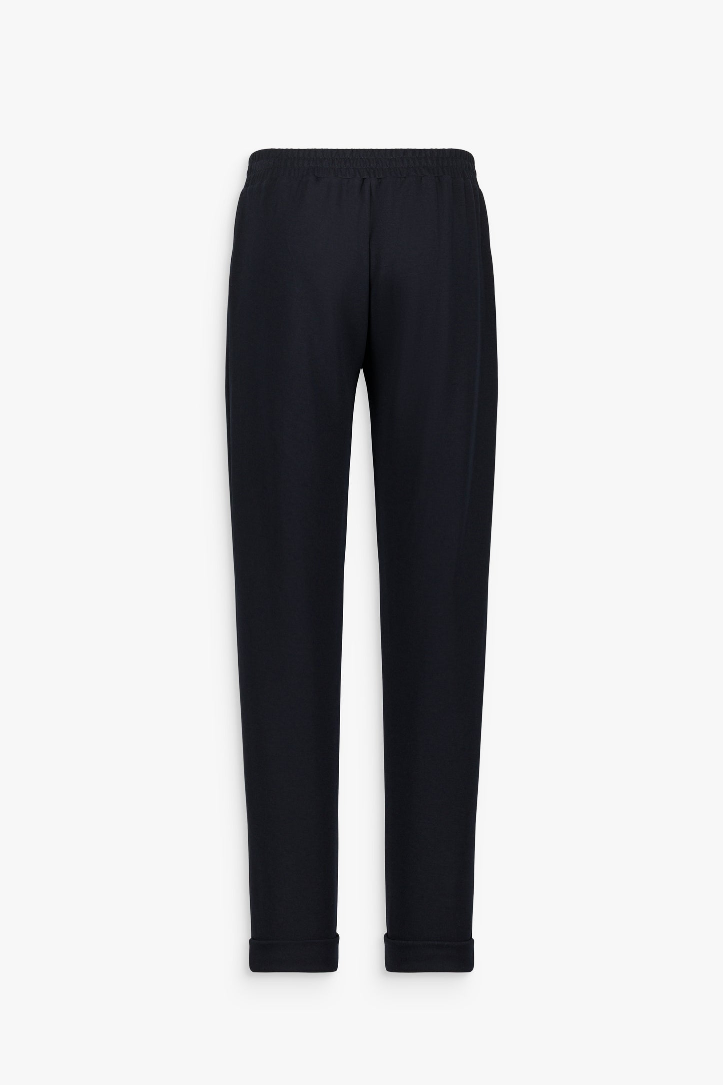 Navy fitted knit jogger pants