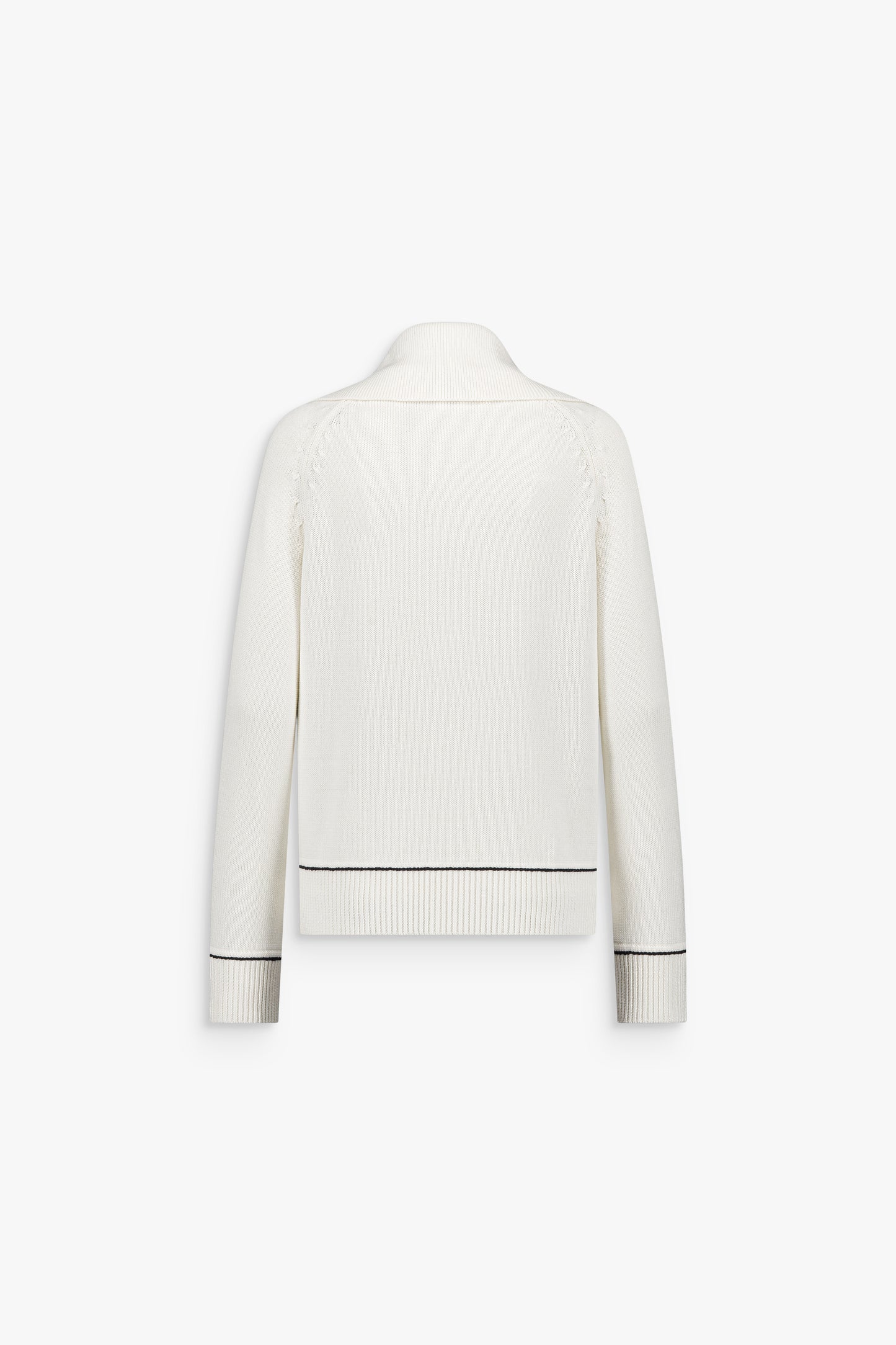 Pull droit marine à col montant