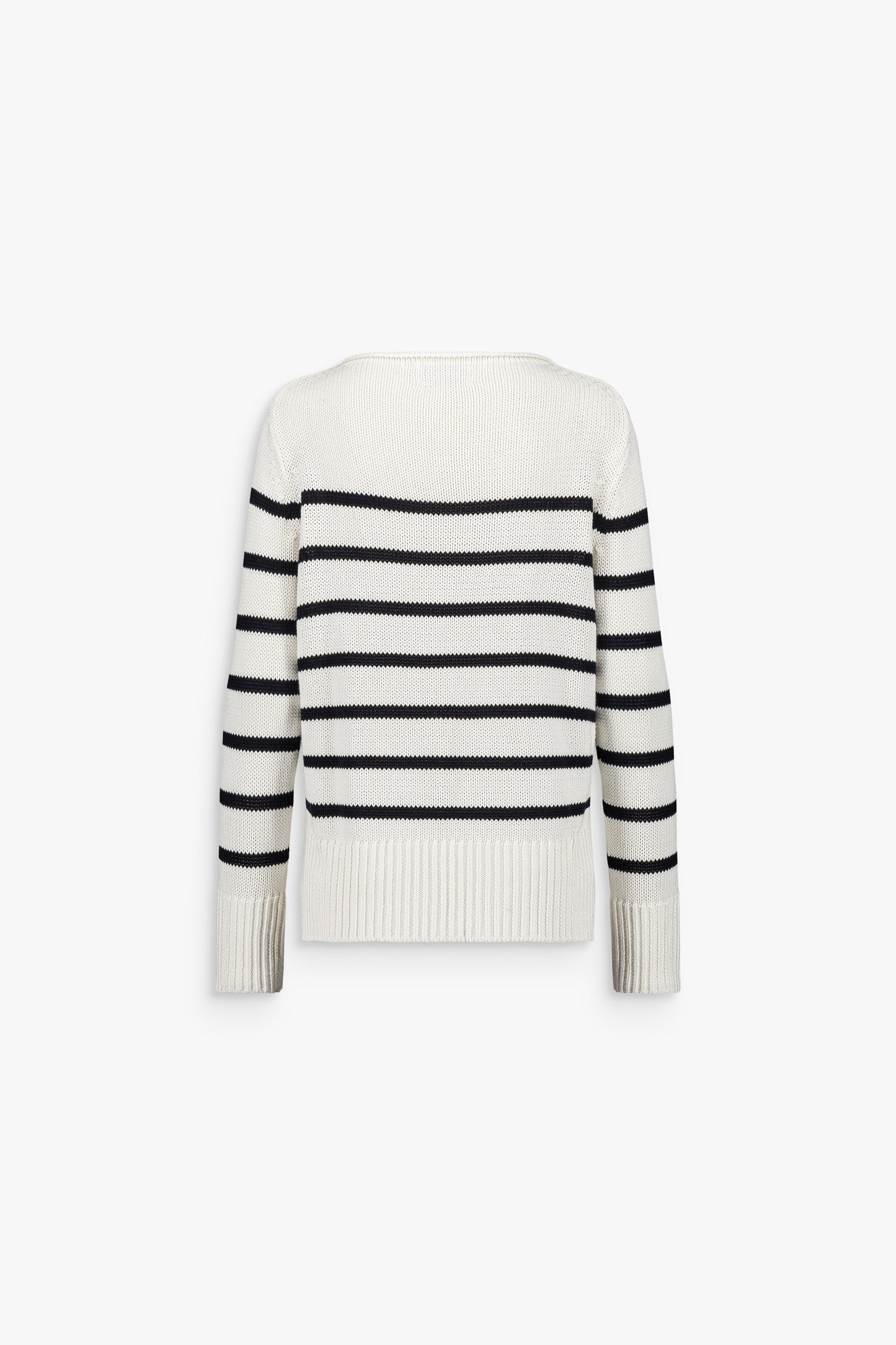 Pull fluide marine rayé