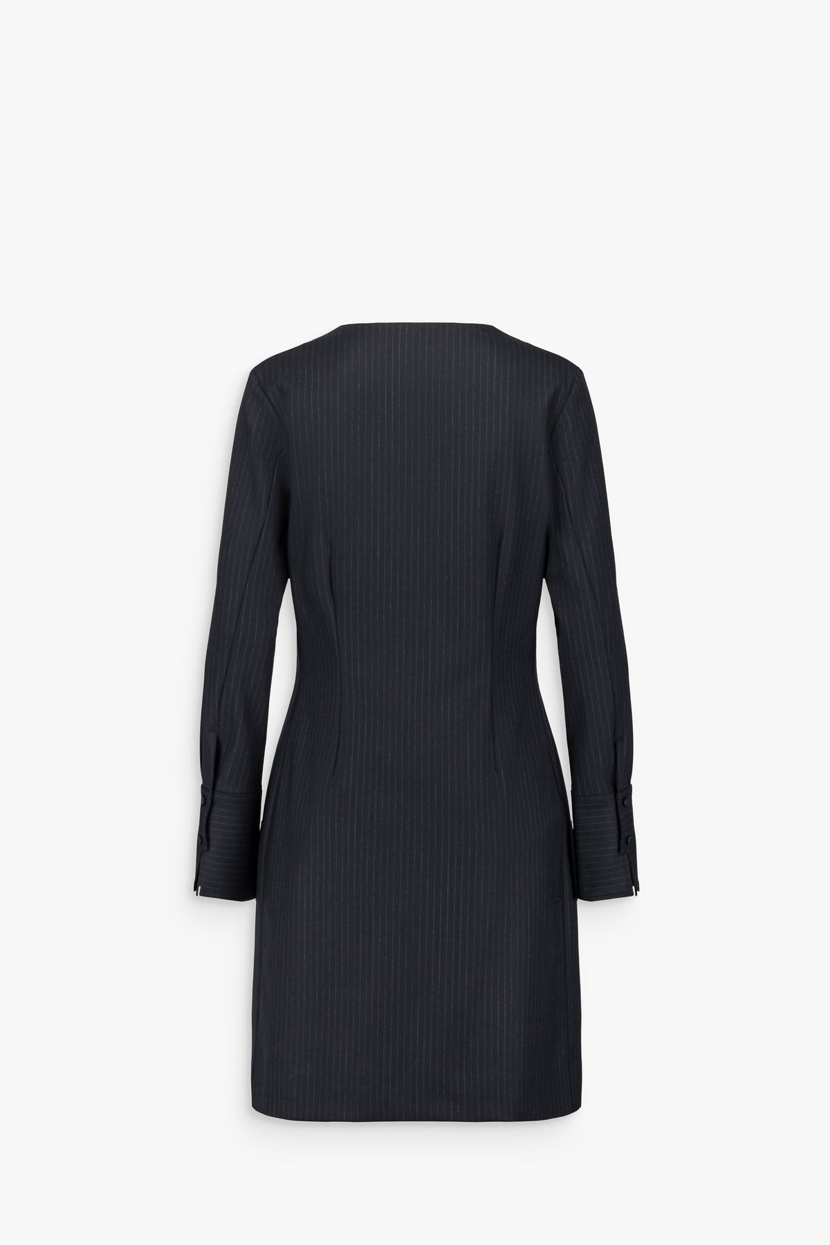Robe en laine rayée marine