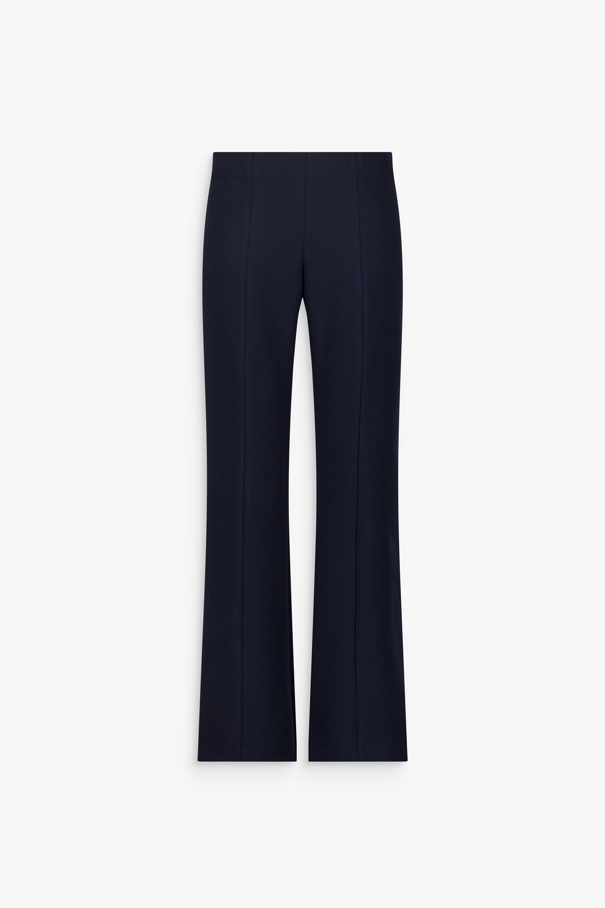 Pantalon taille haute en tissu stretch marine