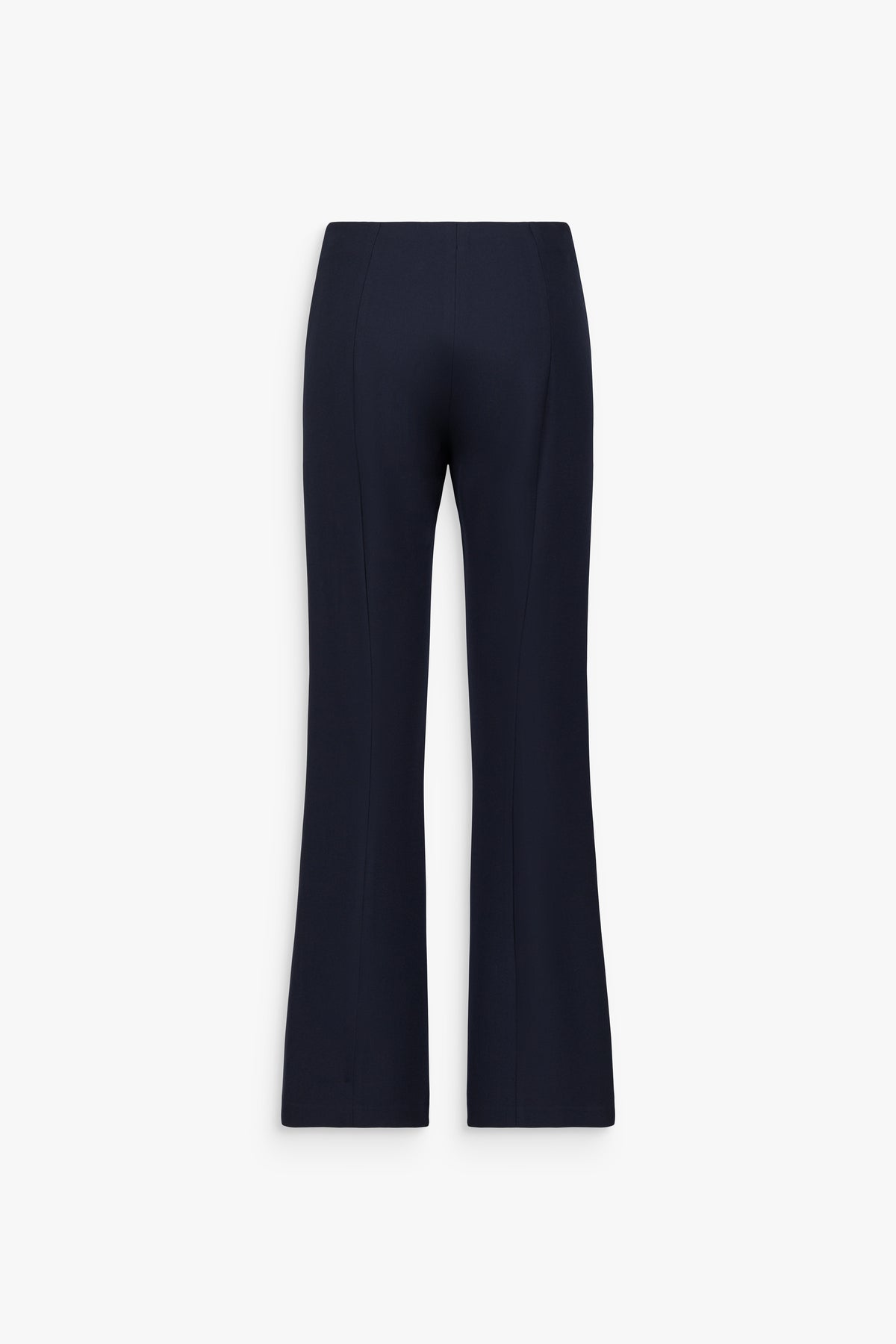 Pantalon taille haute en tissu stretch marine