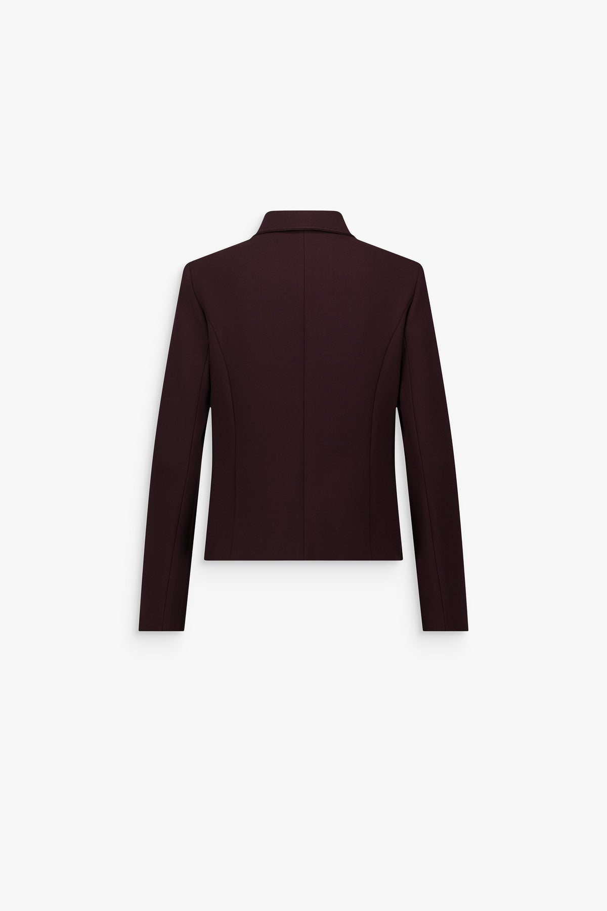 Veste courte col chemise grenat