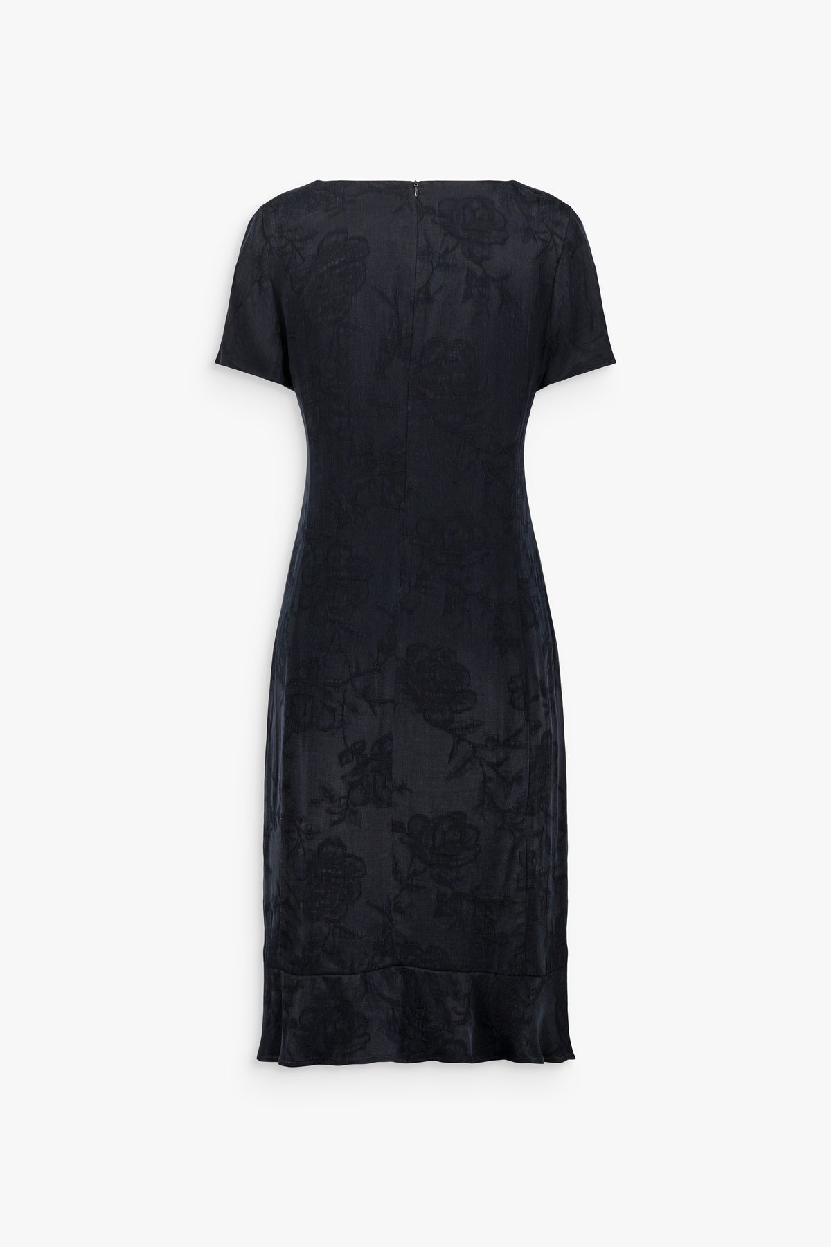 Robe fleurie décolleté cœur marine