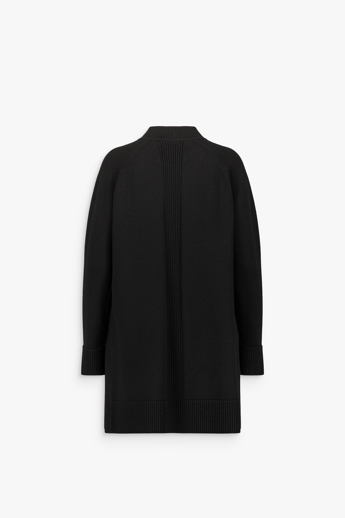 Manteau bi-matière double face et maille noir