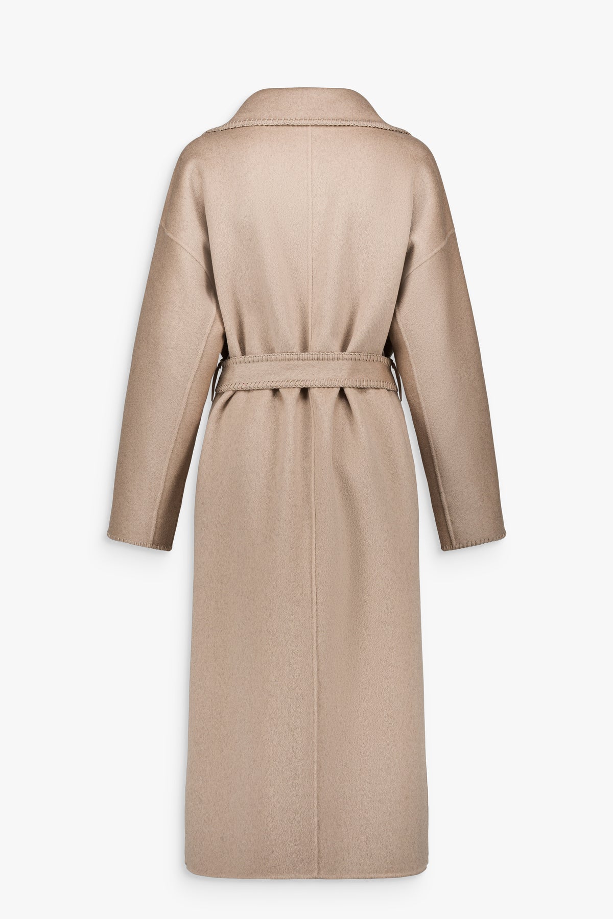 Manteau réversible en laine et cachemire beige clair