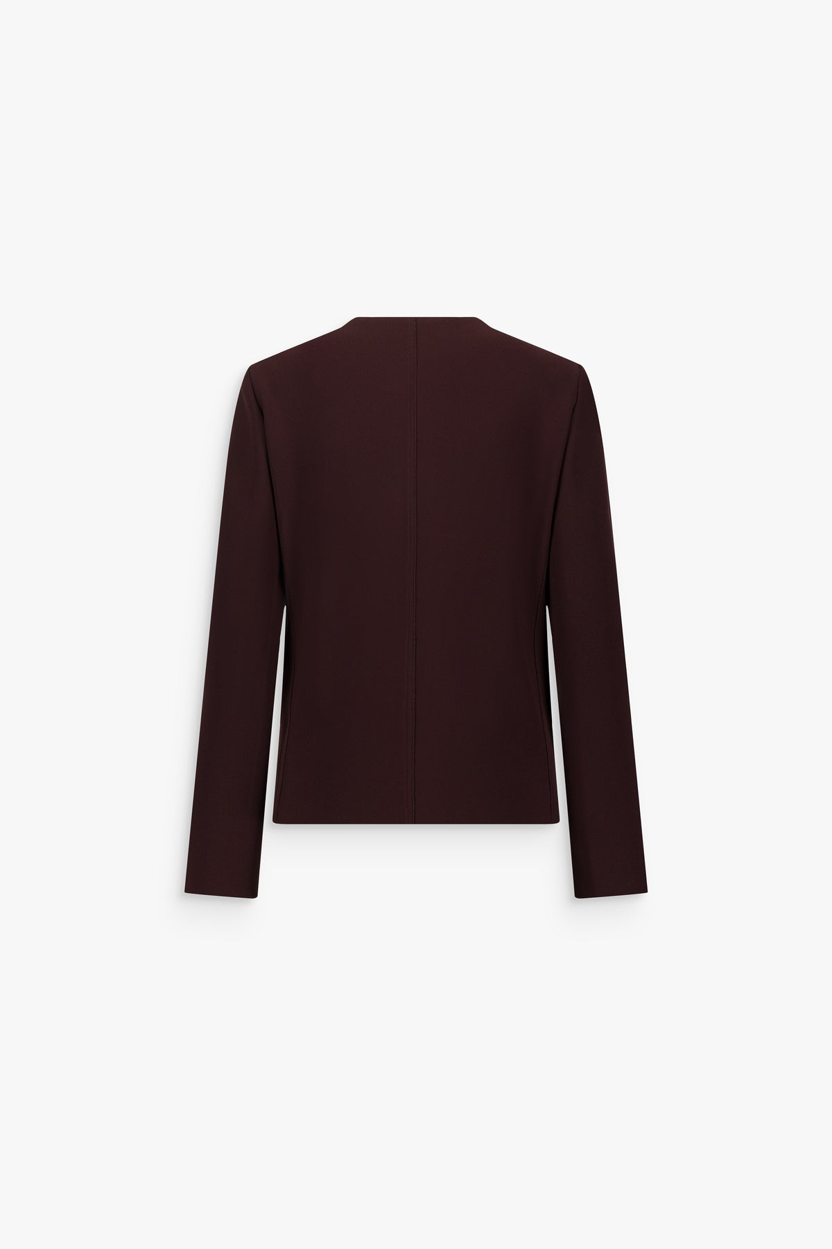 Veste courte col rond grenat