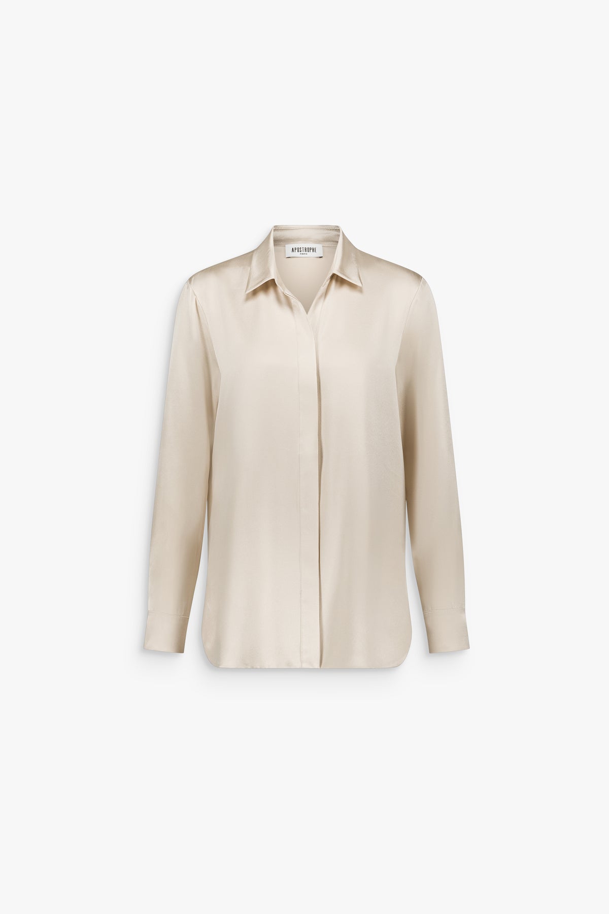 Chemise en soie col chemise béton