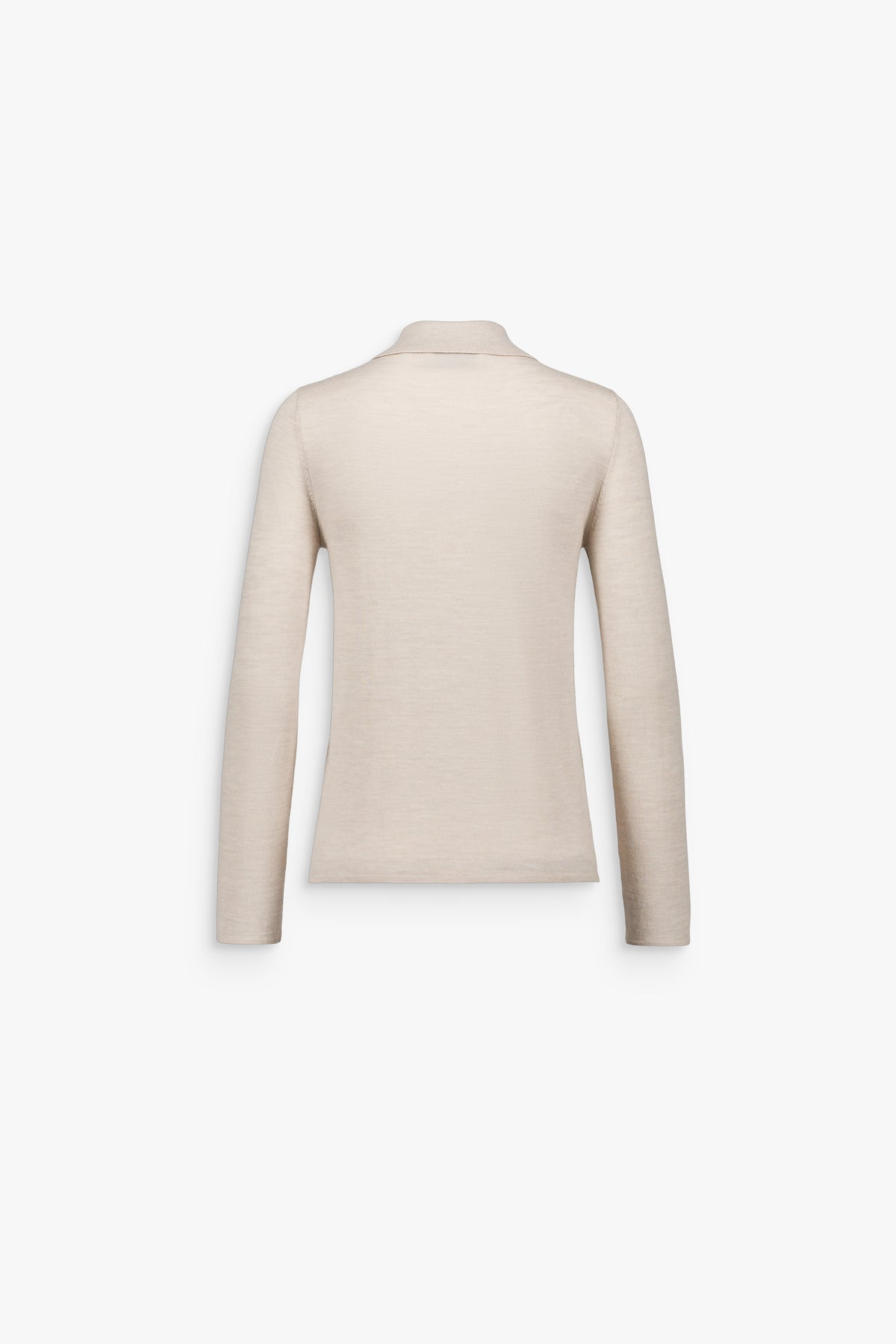 Pull en laine mérinos col polo béton
