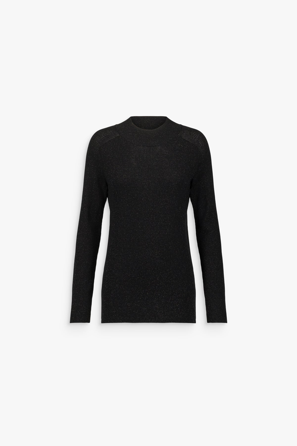 Pull long en laine mérinos avec détails lurex noir