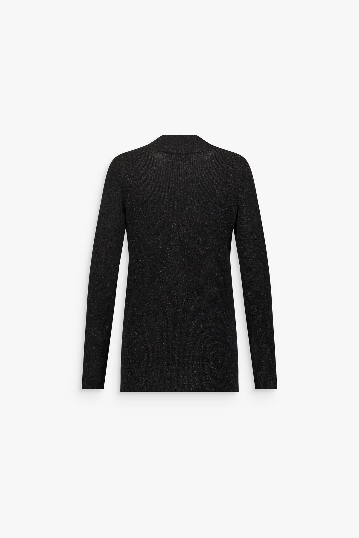 Pull long en laine mérinos avec détails lurex noir