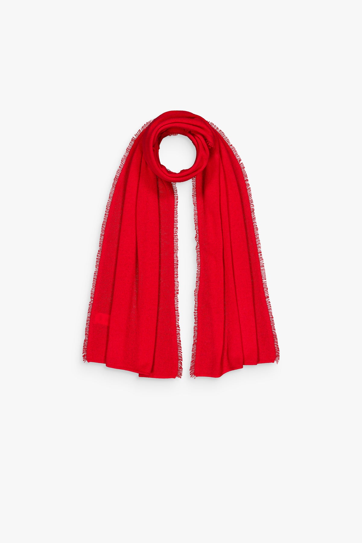 Grande écharpe en cachemire rouge