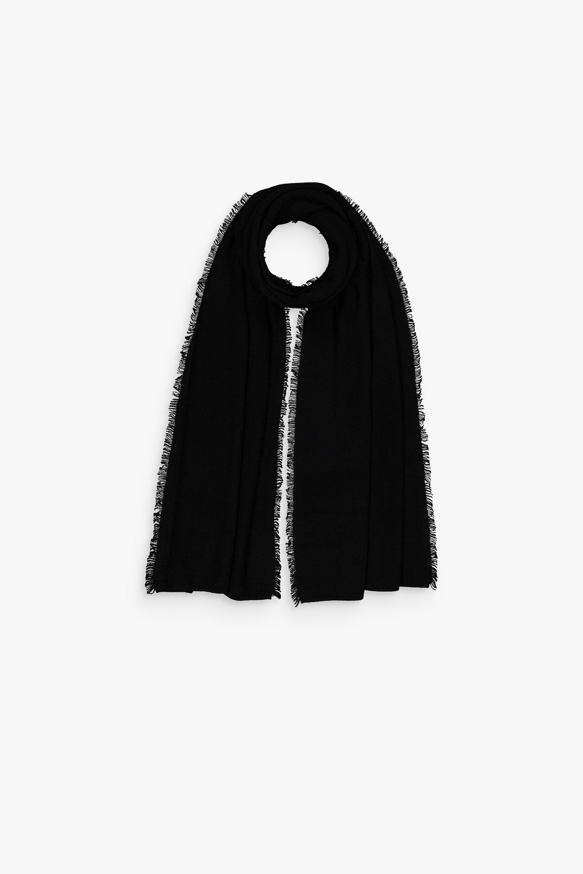 Grande écharpe en cachemire noir