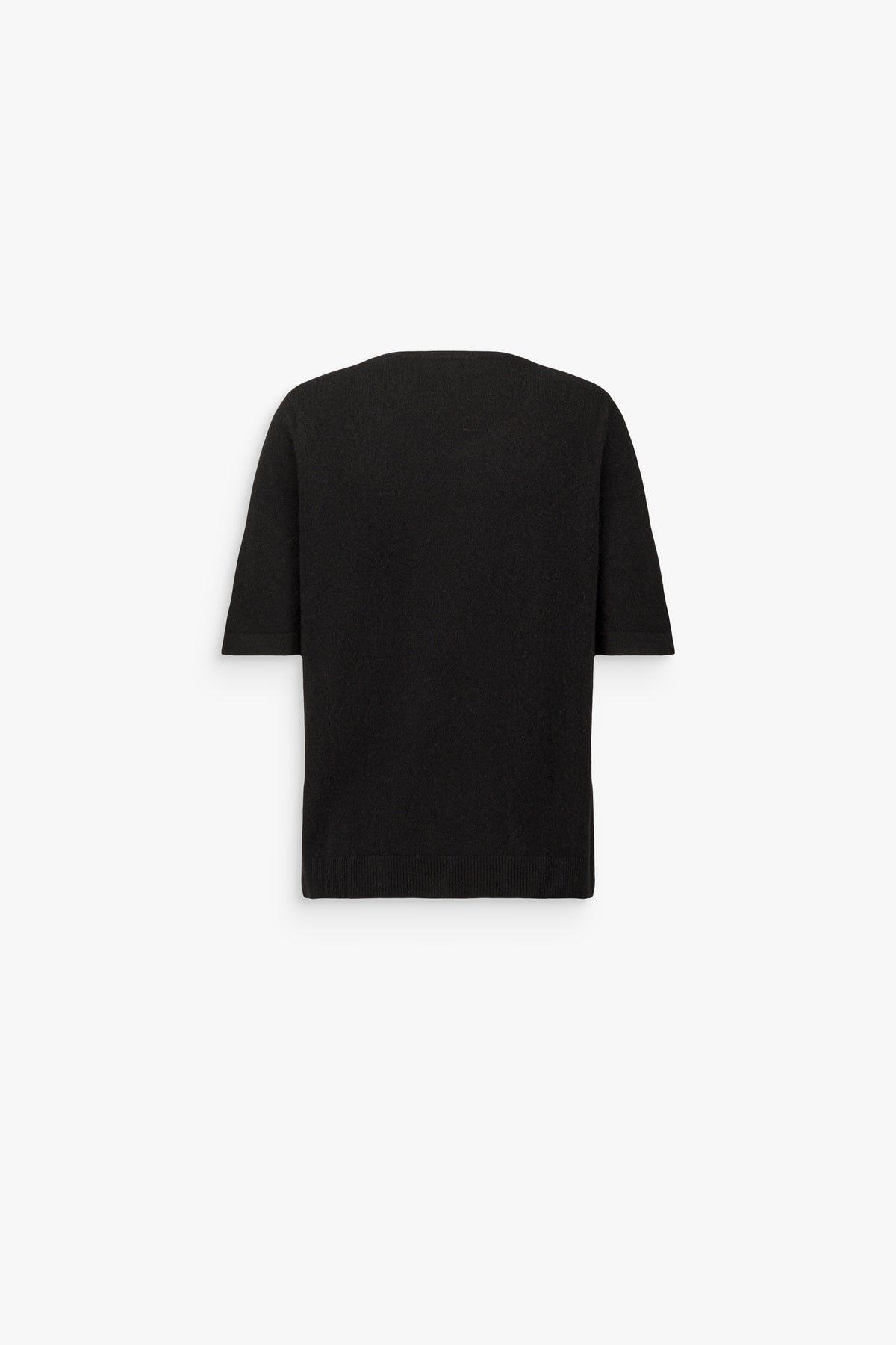T-shirt en cachemire col rond noir