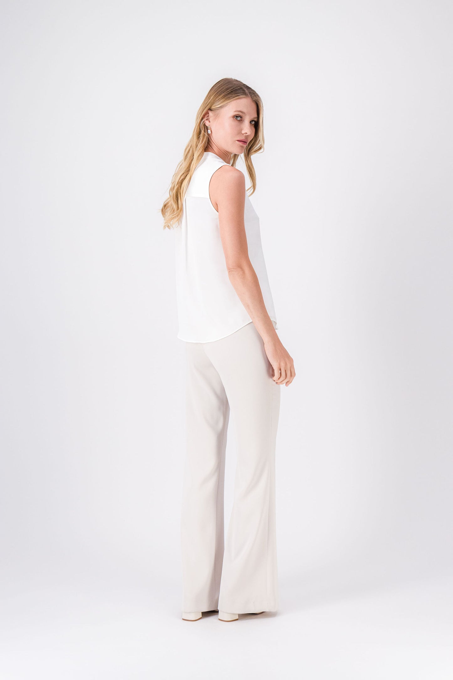 Blouse chemise blanc cassé