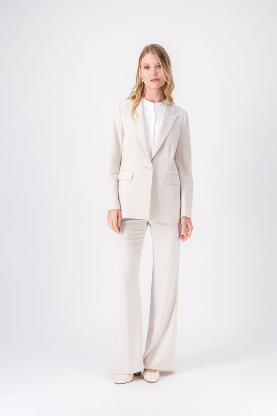 Pantalon évasé beige