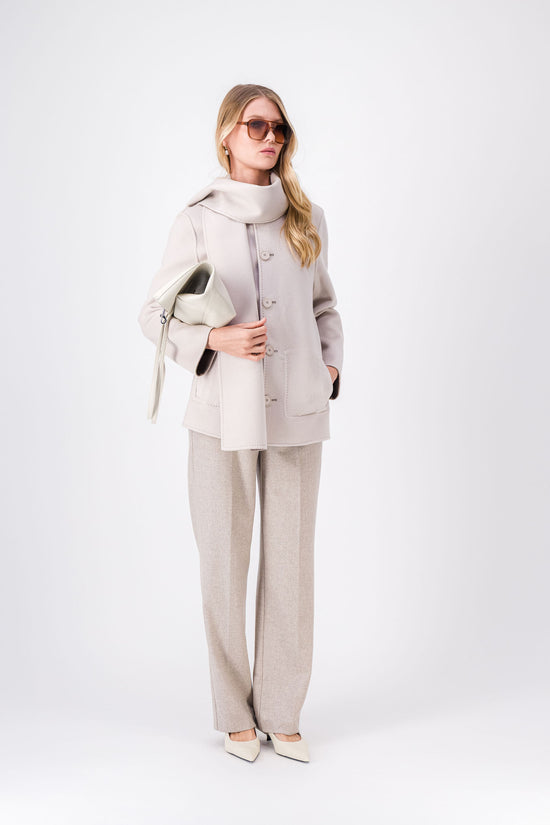 Pantalon droit taupe moyen