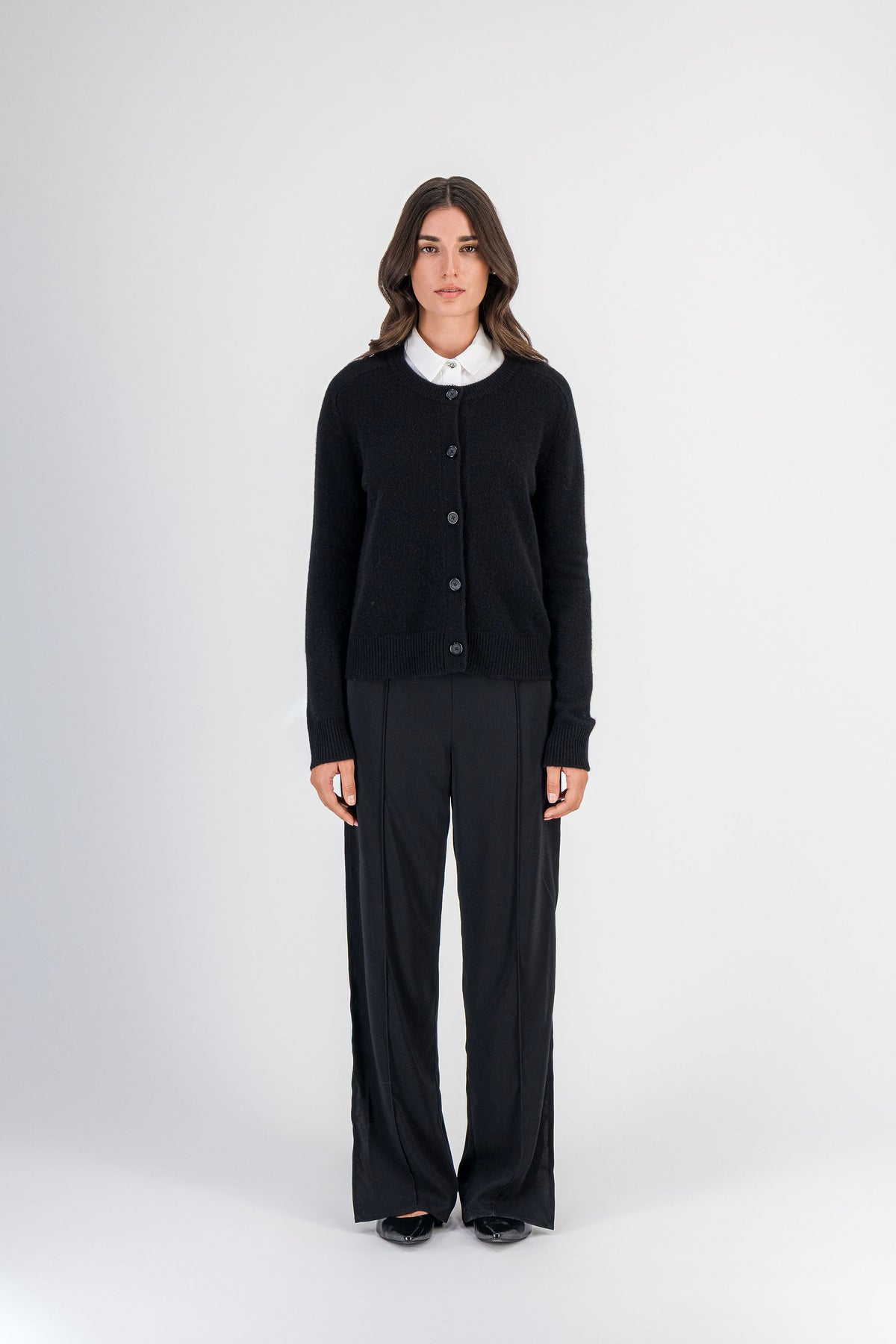 Gilet en cachemire boutonné noir