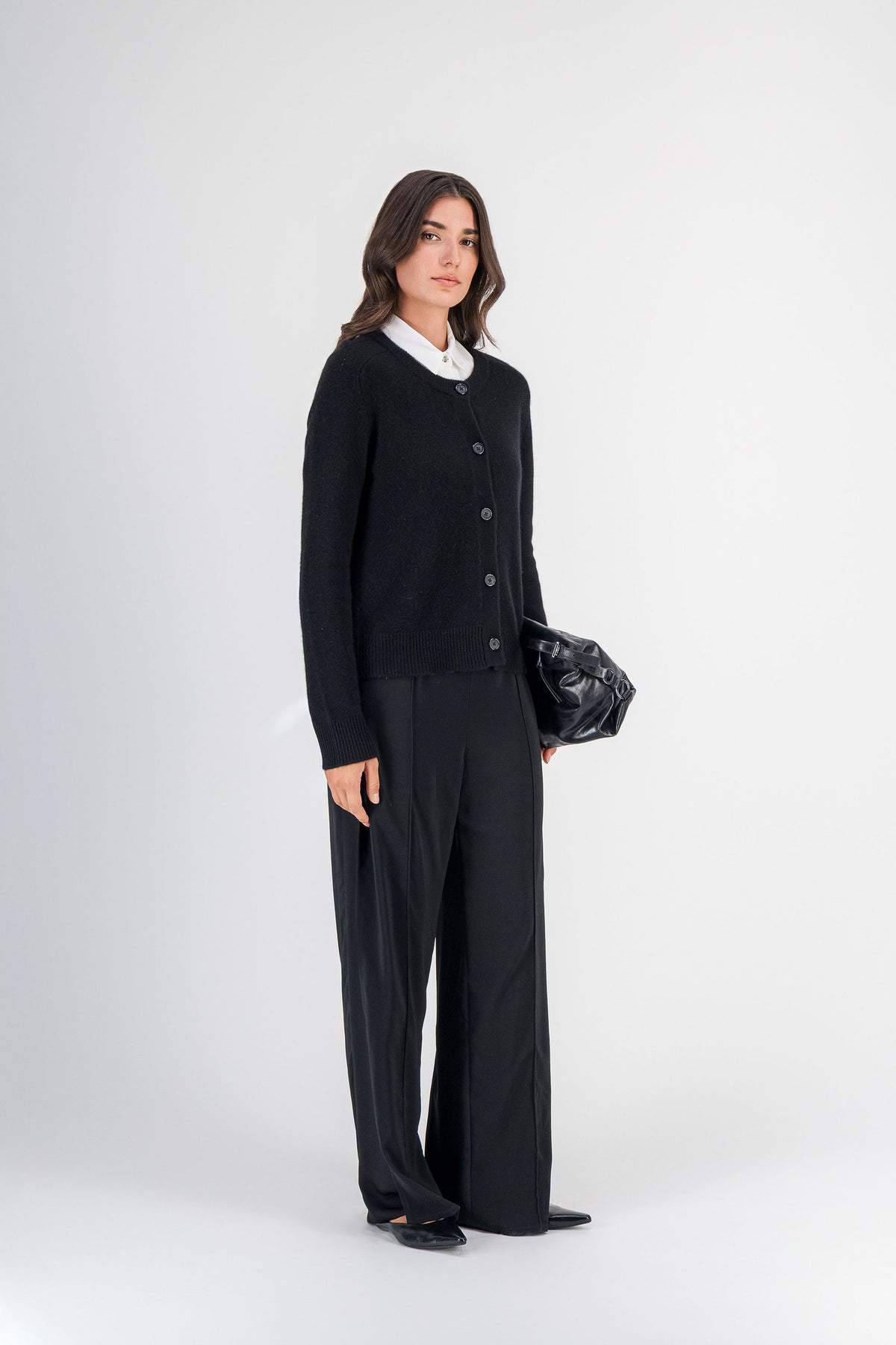 Gilet en cachemire boutonné noir