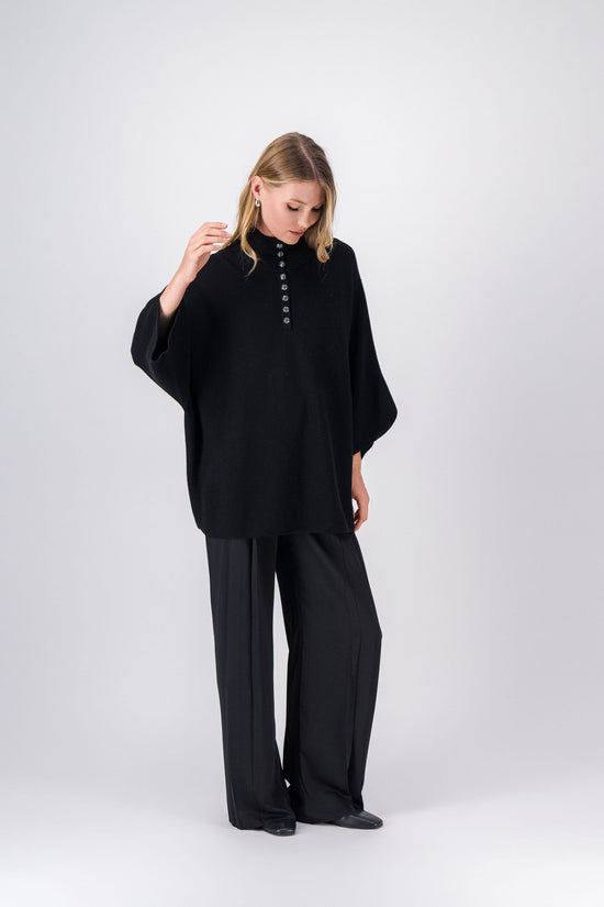 Pull noir avec col roulé