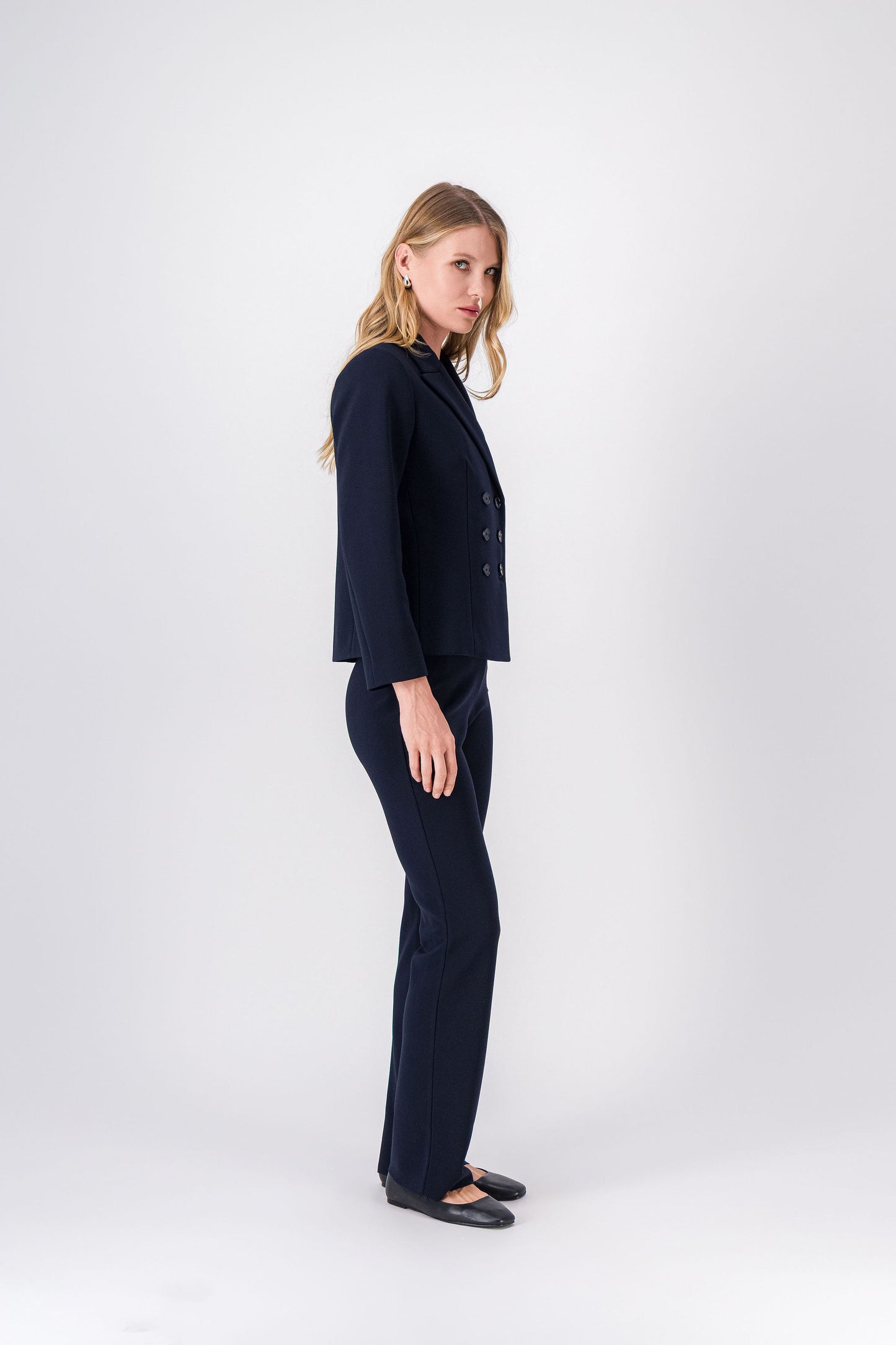 Veste tailleur marine 6 boutons